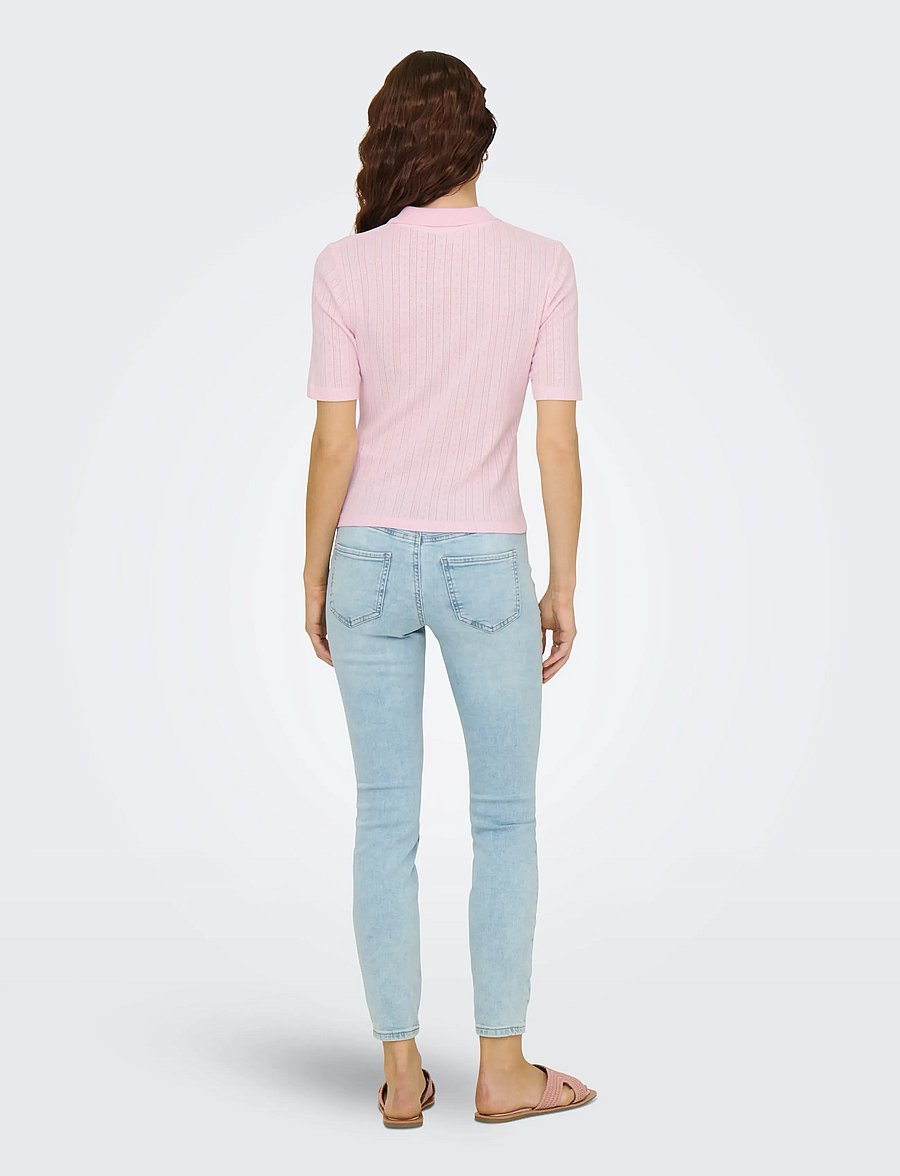 JDY - JDYSALSA S/S POLO TOP JRS NOOS - polo shirts - light pink - 3