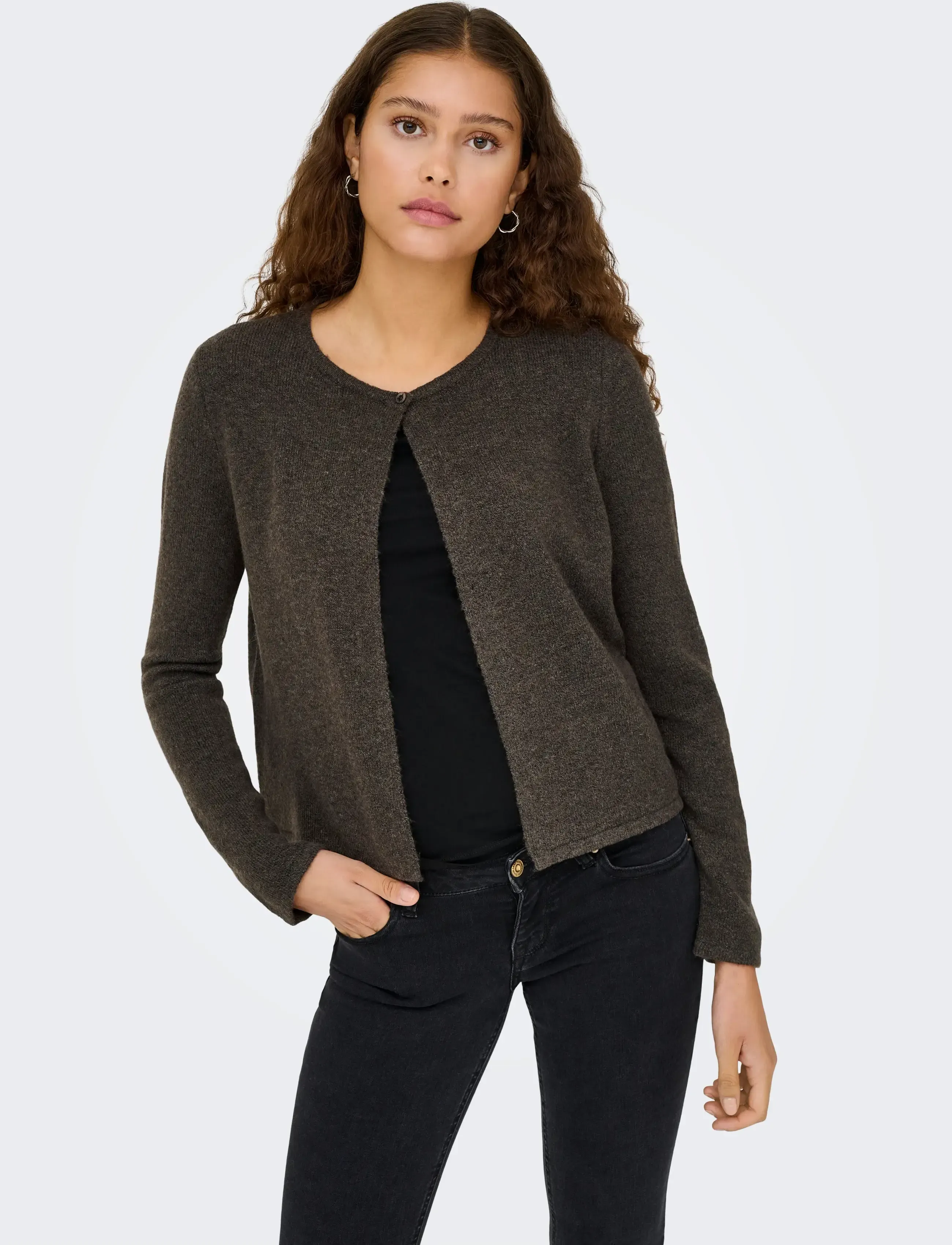 JDY - JDYRUE L/S ONEBUTTON CARDI KNT NOOS - strickjacken - bracken - 5