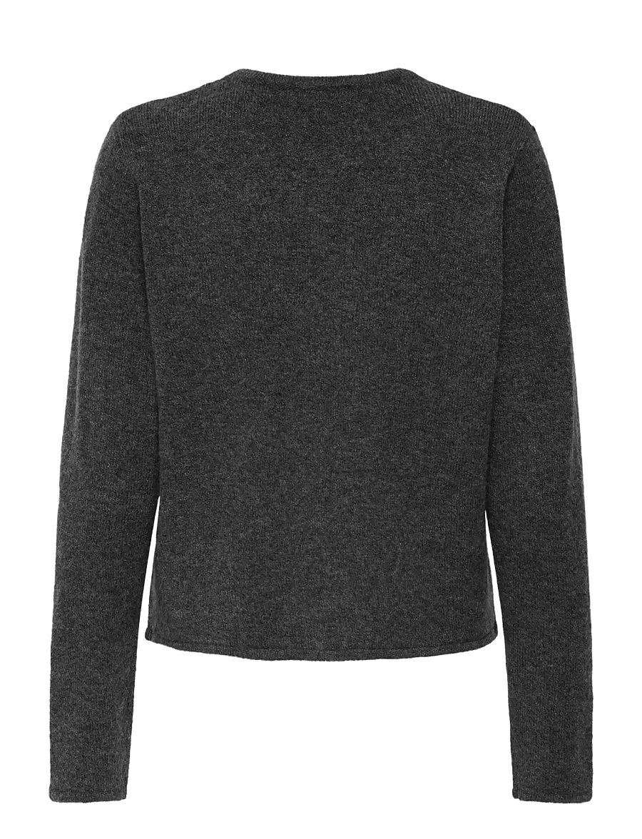JDY - JDYRUE L/S ONEBUTTON CARDI KNT NOOS - koftor - dark grey melange - 2