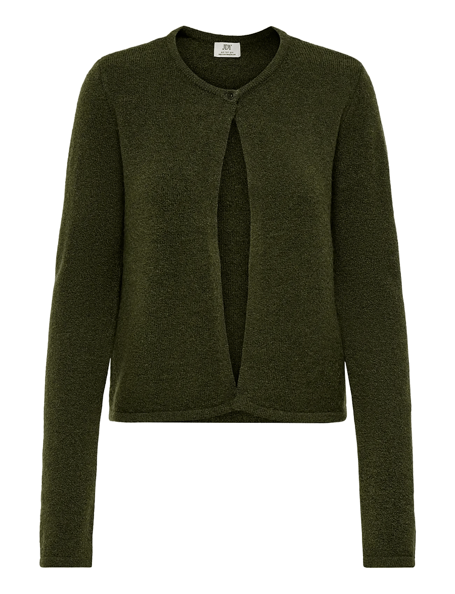 JDY - JDYRUE L/S ONEBUTTON CARDI KNT NOOS - dark olive - 1