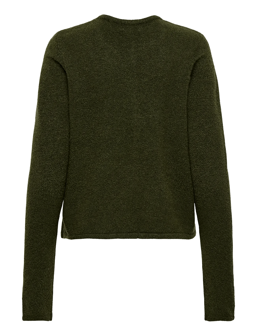 JDY - JDYRUE L/S ONEBUTTON CARDI KNT NOOS - dark olive - 2