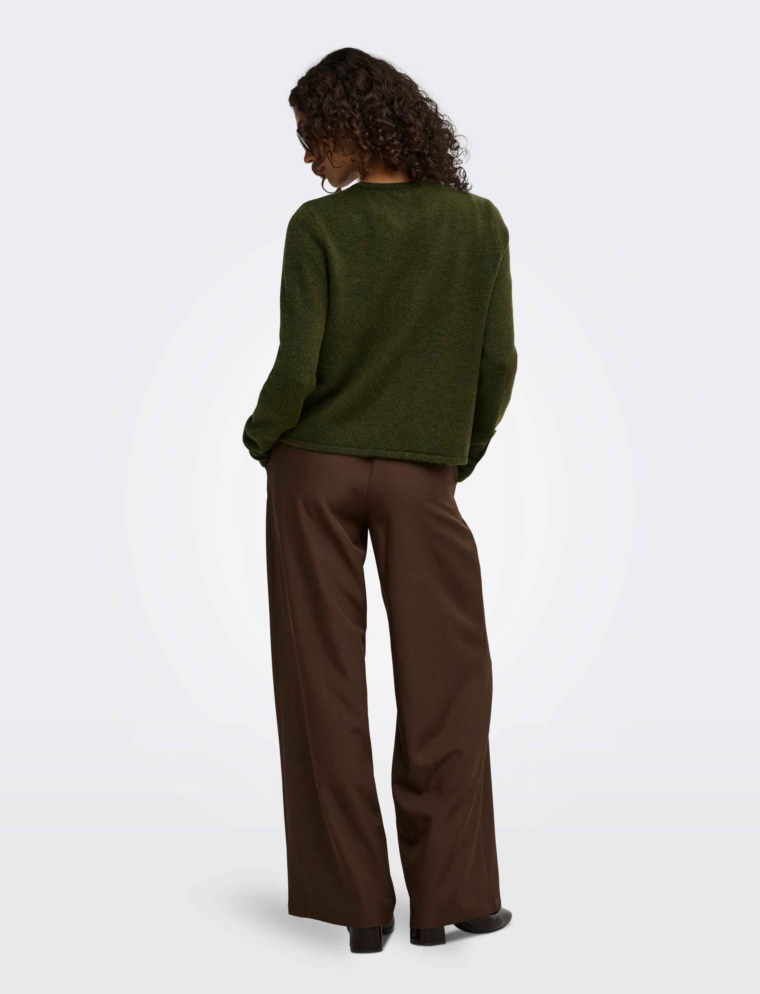 JDY - JDYRUE L/S ONEBUTTON CARDI KNT NOOS - dark olive - 3