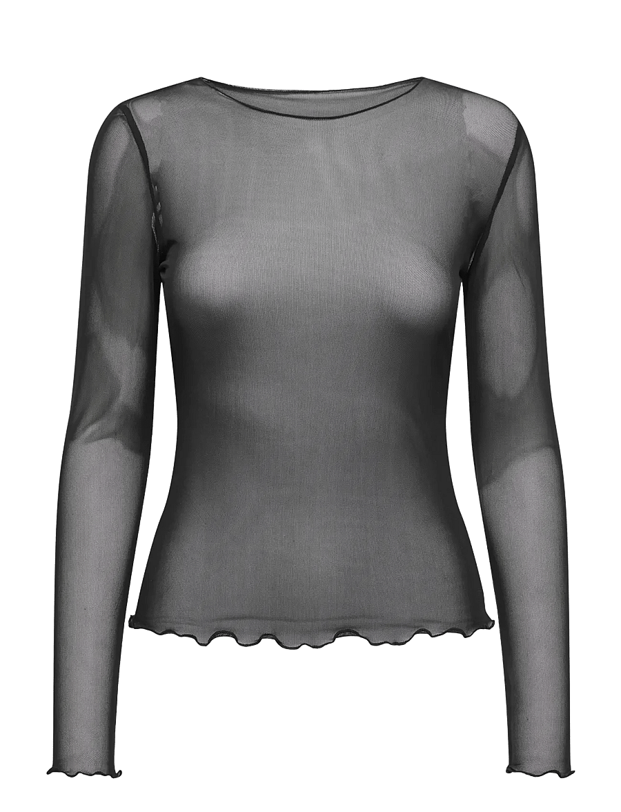 JDY - JDYELSA NEW LIFE L/S O NECK TOP JRS NOOS - black - 1