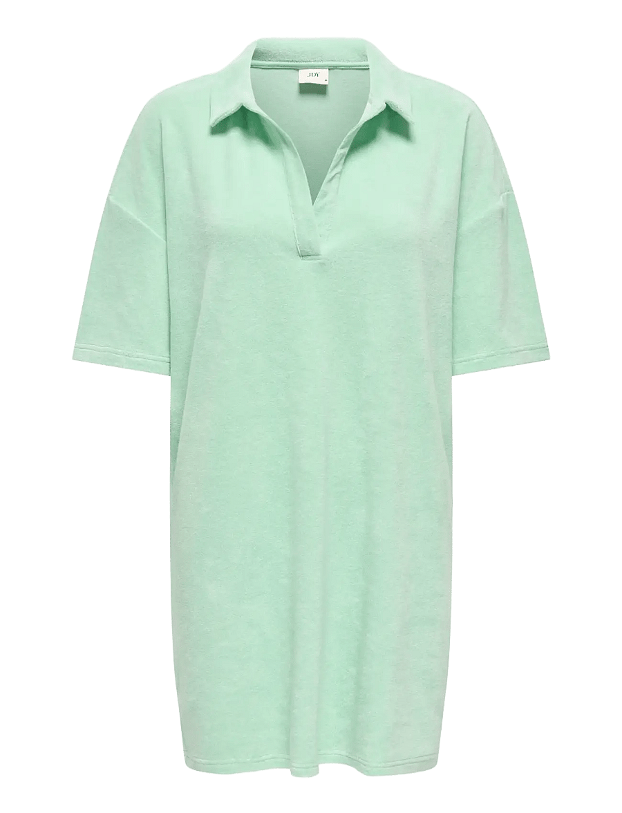 JDY - JDYTERRY S/S COLLAR DRESS JRS EXP - overhemdjurken - birds egg green - 0