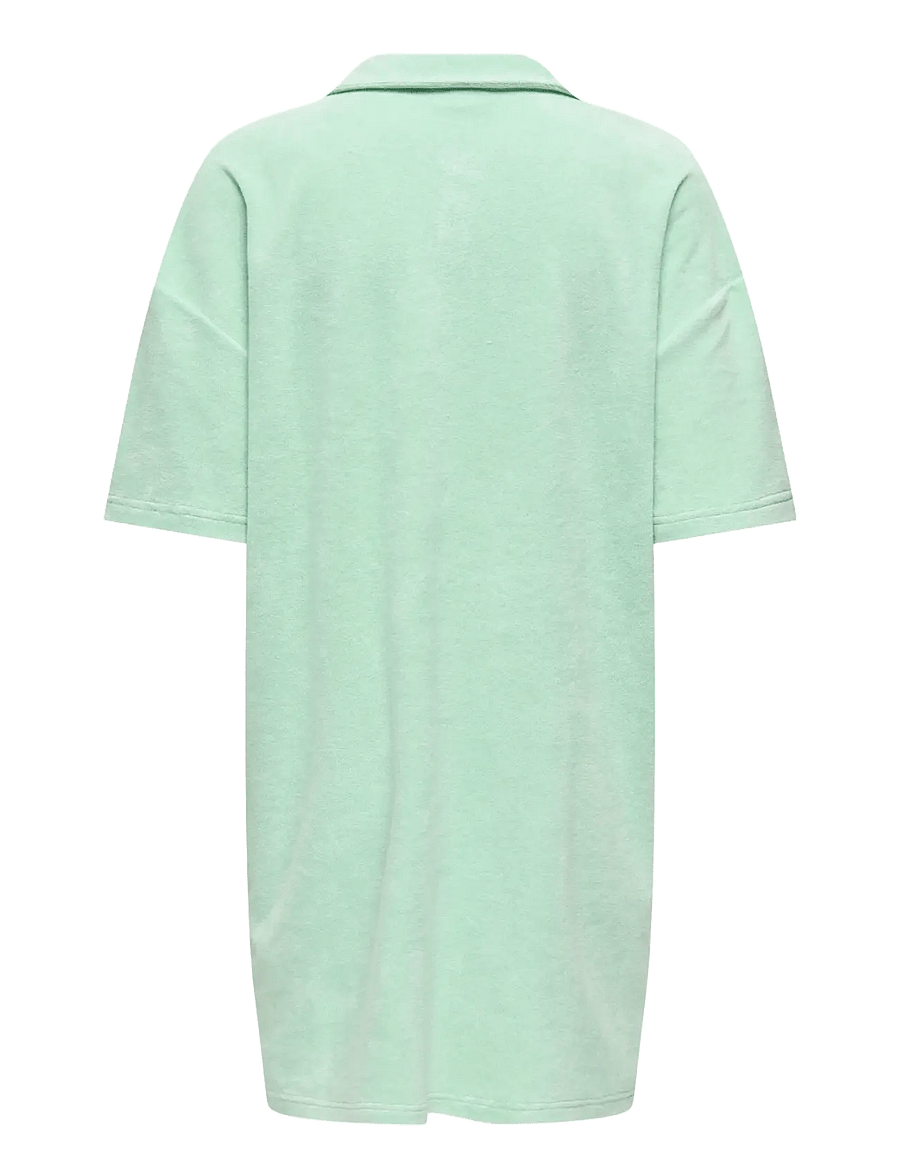 JDY - JDYTERRY S/S COLLAR DRESS JRS EXP - overhemdjurken - birds egg green - 1