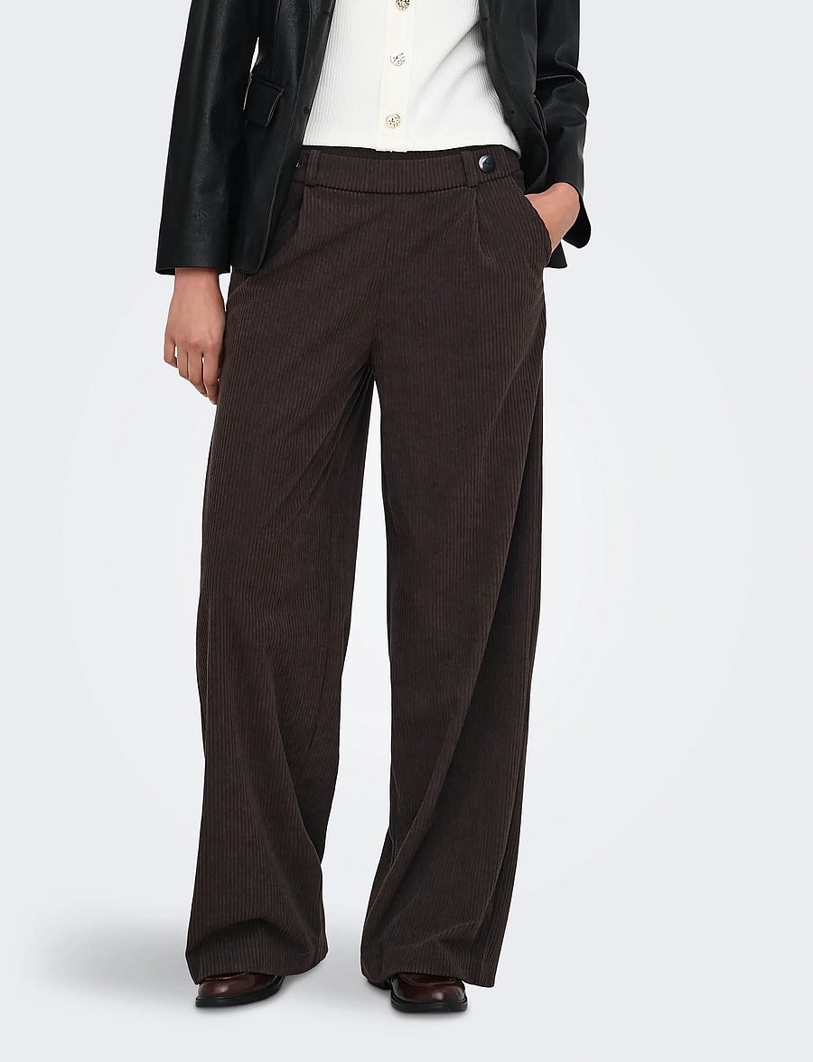 JDY - JDYGEGGO CORD PANT JRS NOOS - pantalons - coffee bean - 0
