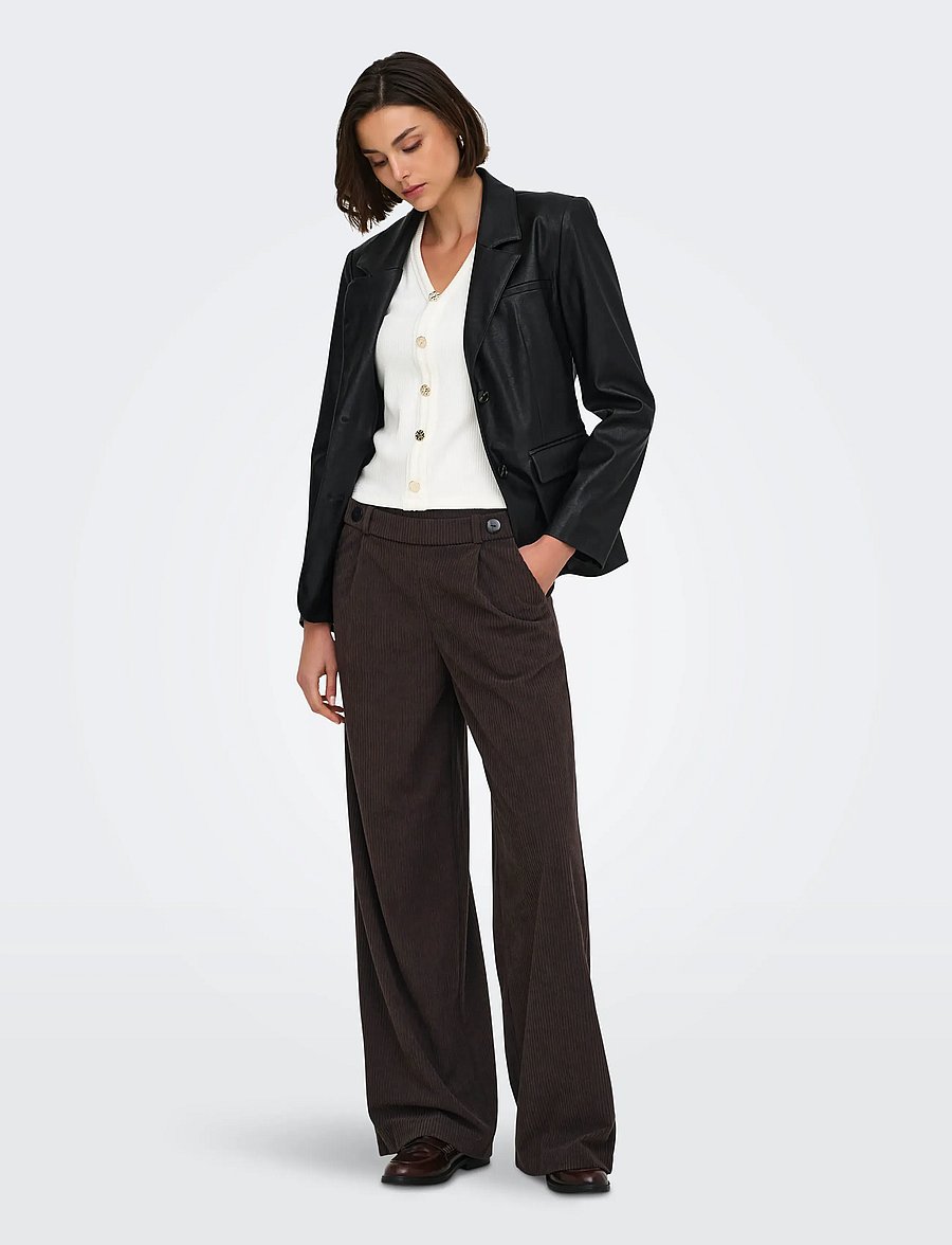 JDY - JDYGEGGO CORD PANT JRS NOOS - pantalons - coffee bean - 4
