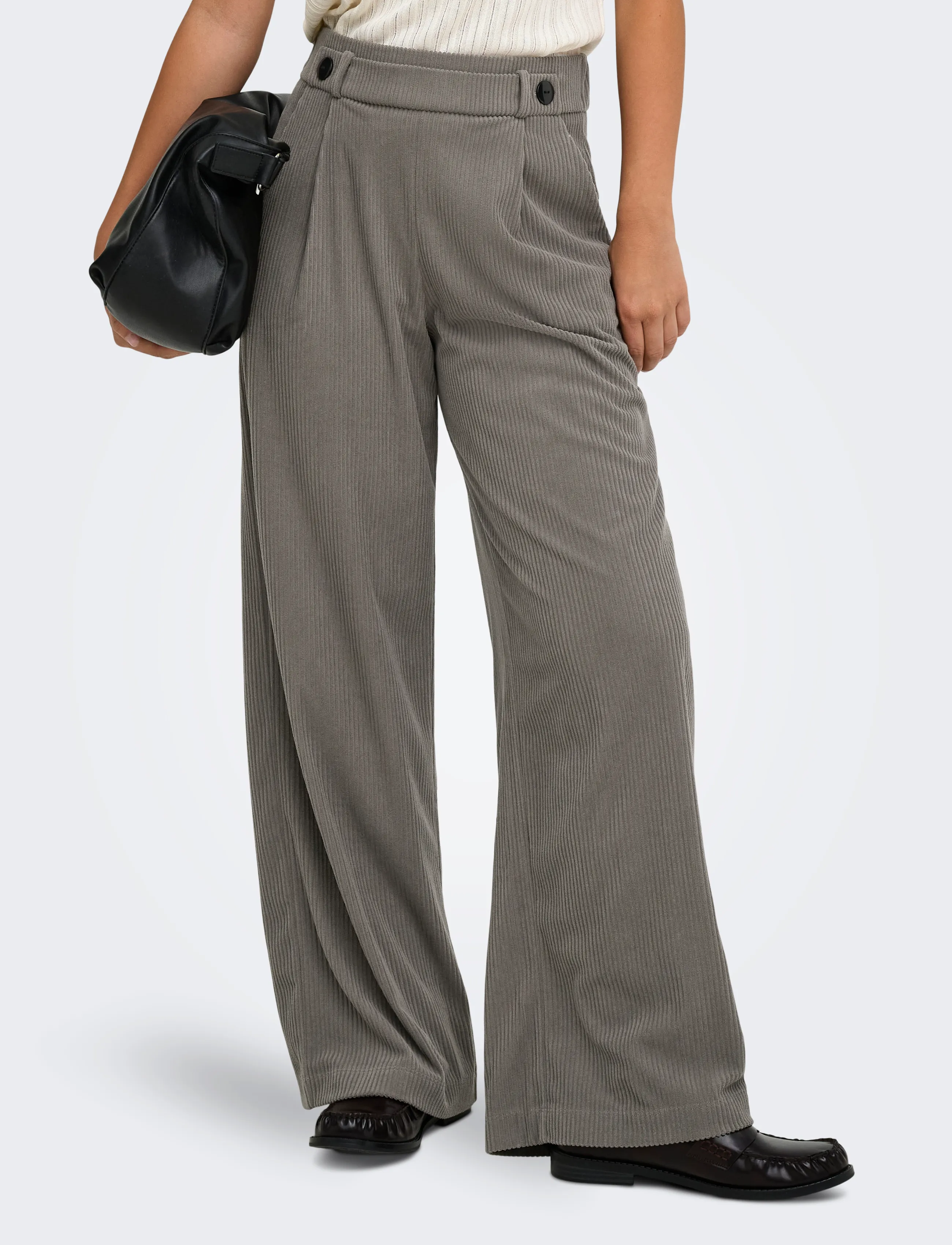 JDY JDYGEGGO CORD PANT JRS NOOS - Hosen - FALCON / grey