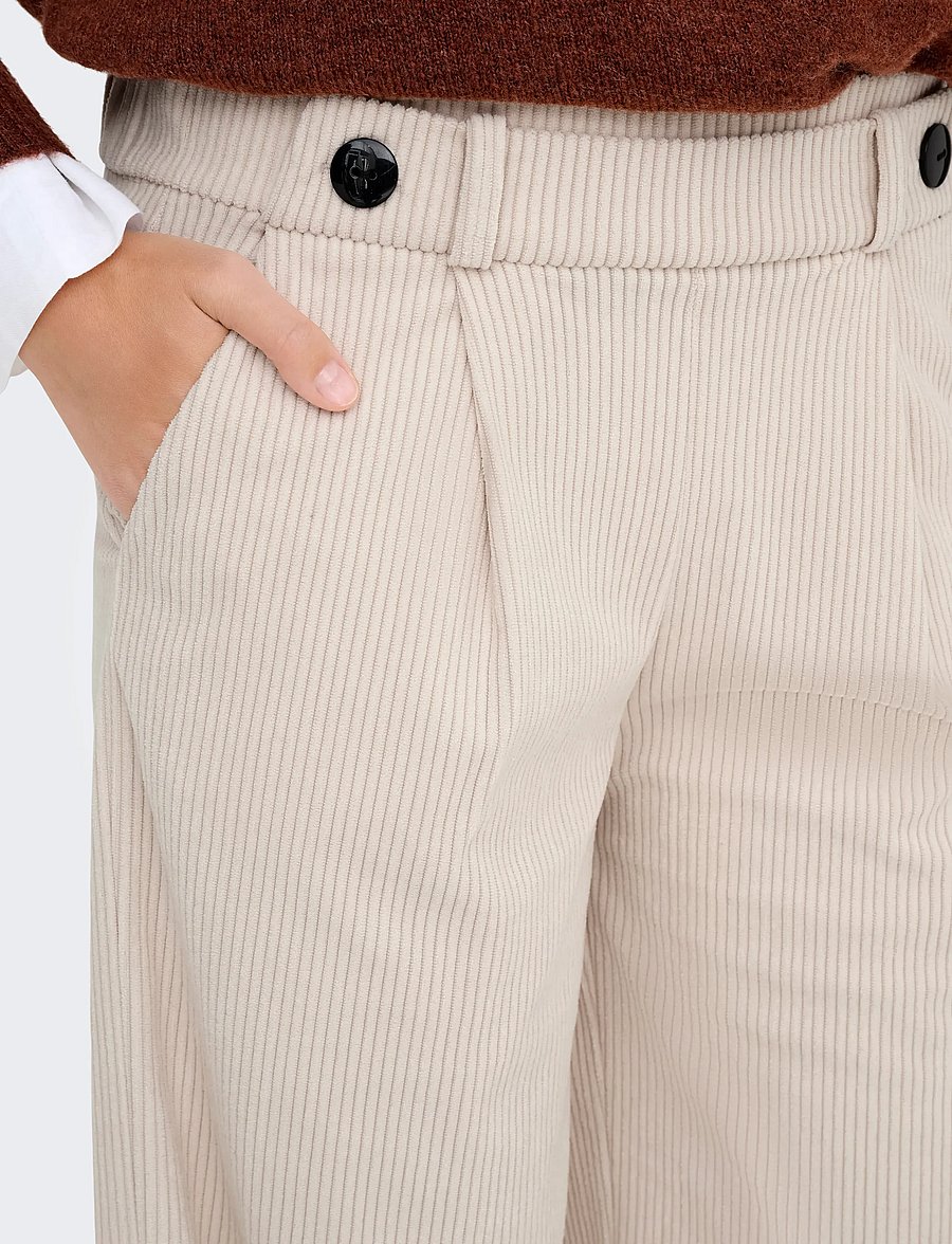 JDY - JDYGEGGO CORD PANT JRS NOOS - anzugshosen - pumice stone - 5