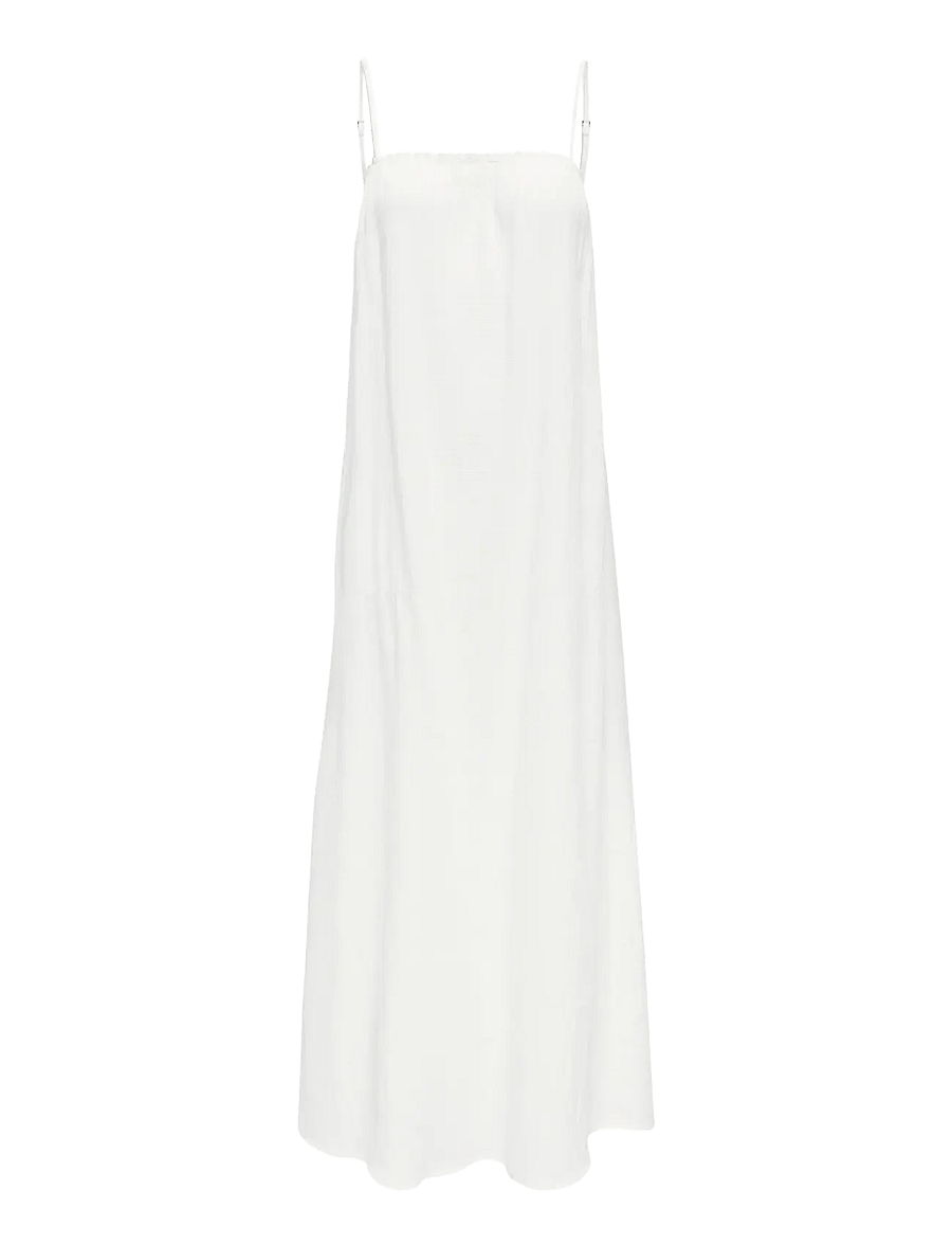 JDY - JDYTHEISJAZ LIFE S/L MAXI DRESS WVN NOOS - robes moulantes - cloud dancer - 1