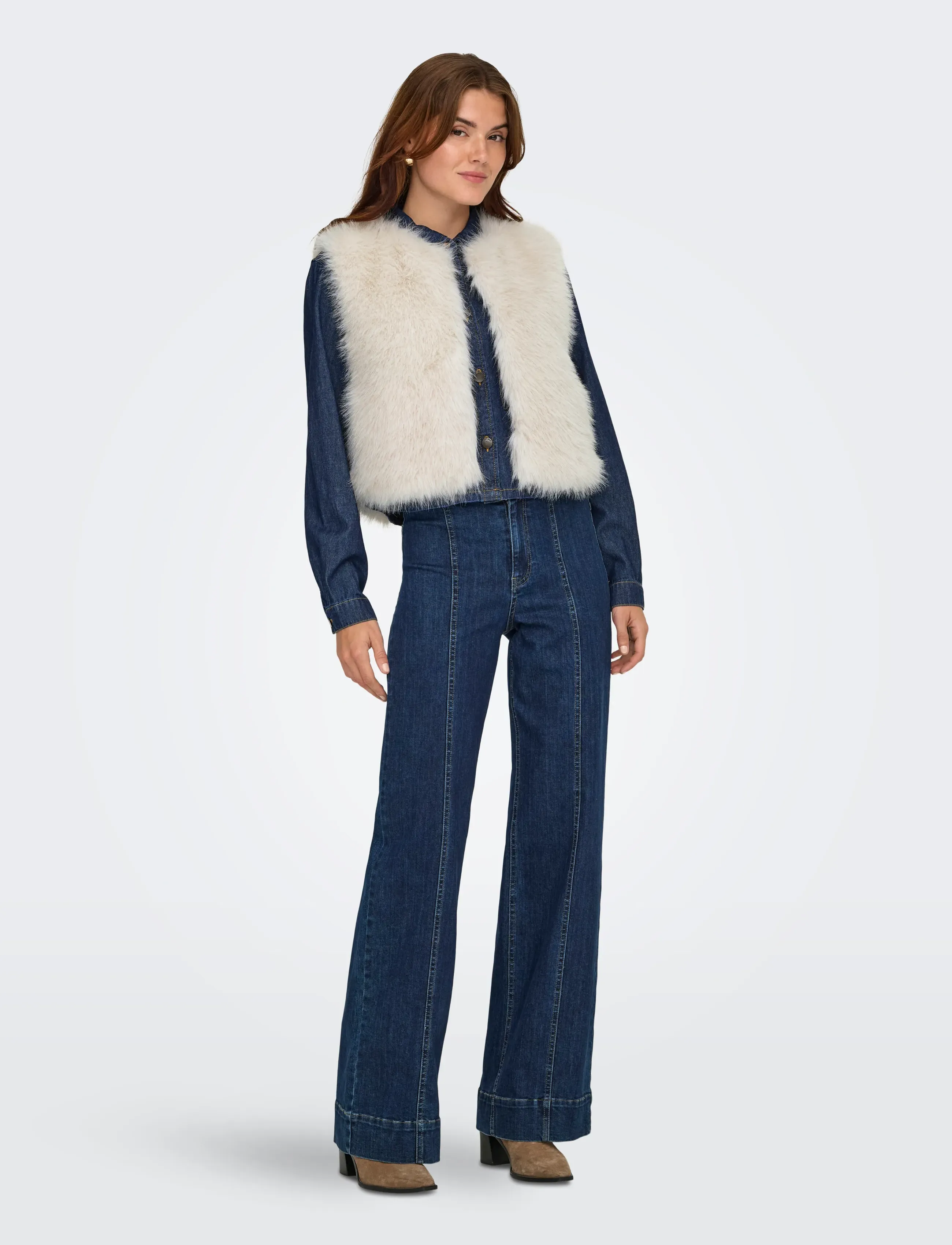 JDY - JDYORA FAUX FUR WAISTCOAT OTW QIQ NOOS - birch - 4