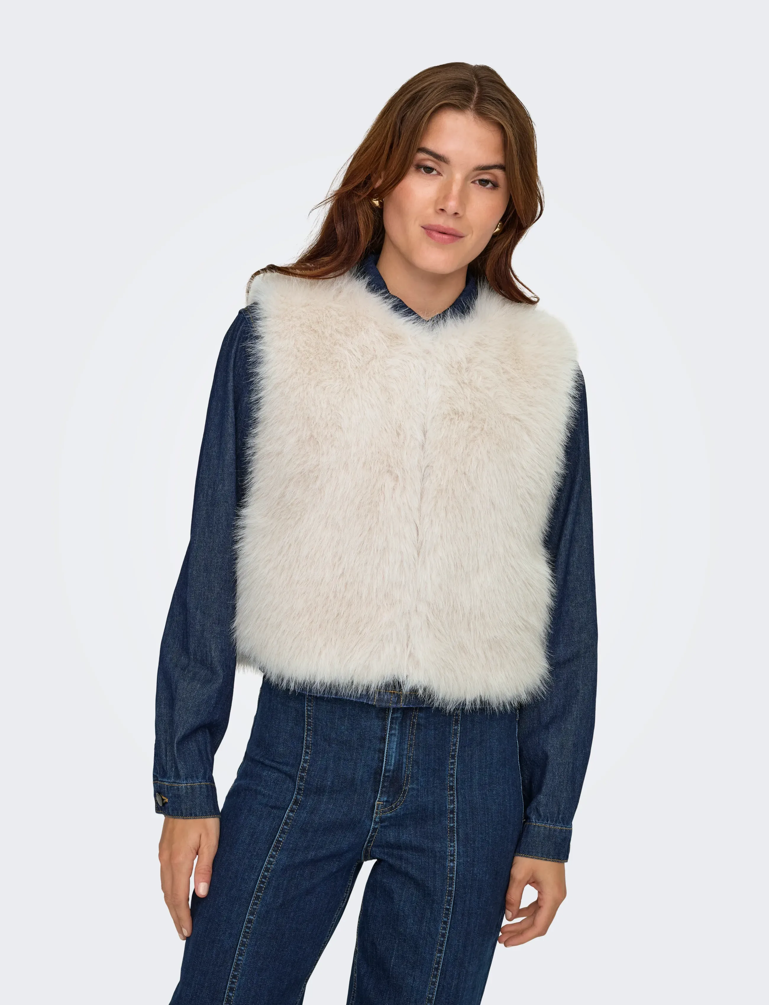 JDY - JDYORA FAUX FUR WAISTCOAT OTW QIQ NOOS - birch - 5
