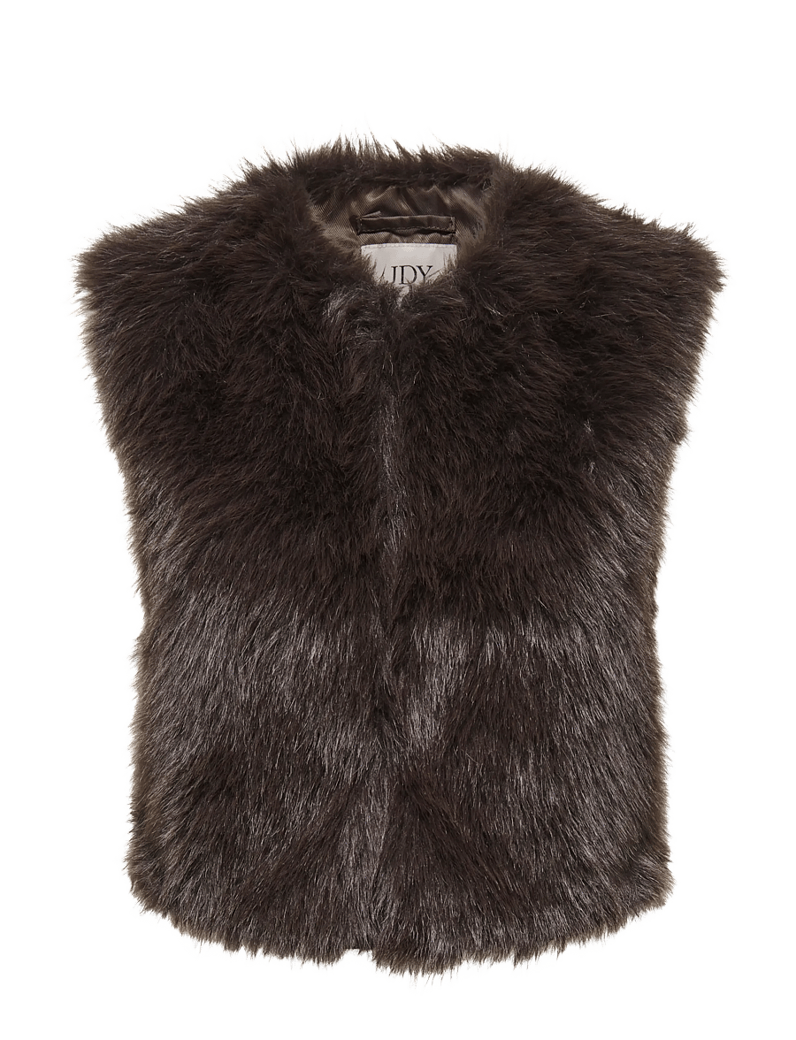 JDY - JDYORA FAUX FUR WAISTCOAT OTW QIQ NOOS - teddy-vestid - chocolate torte - 1