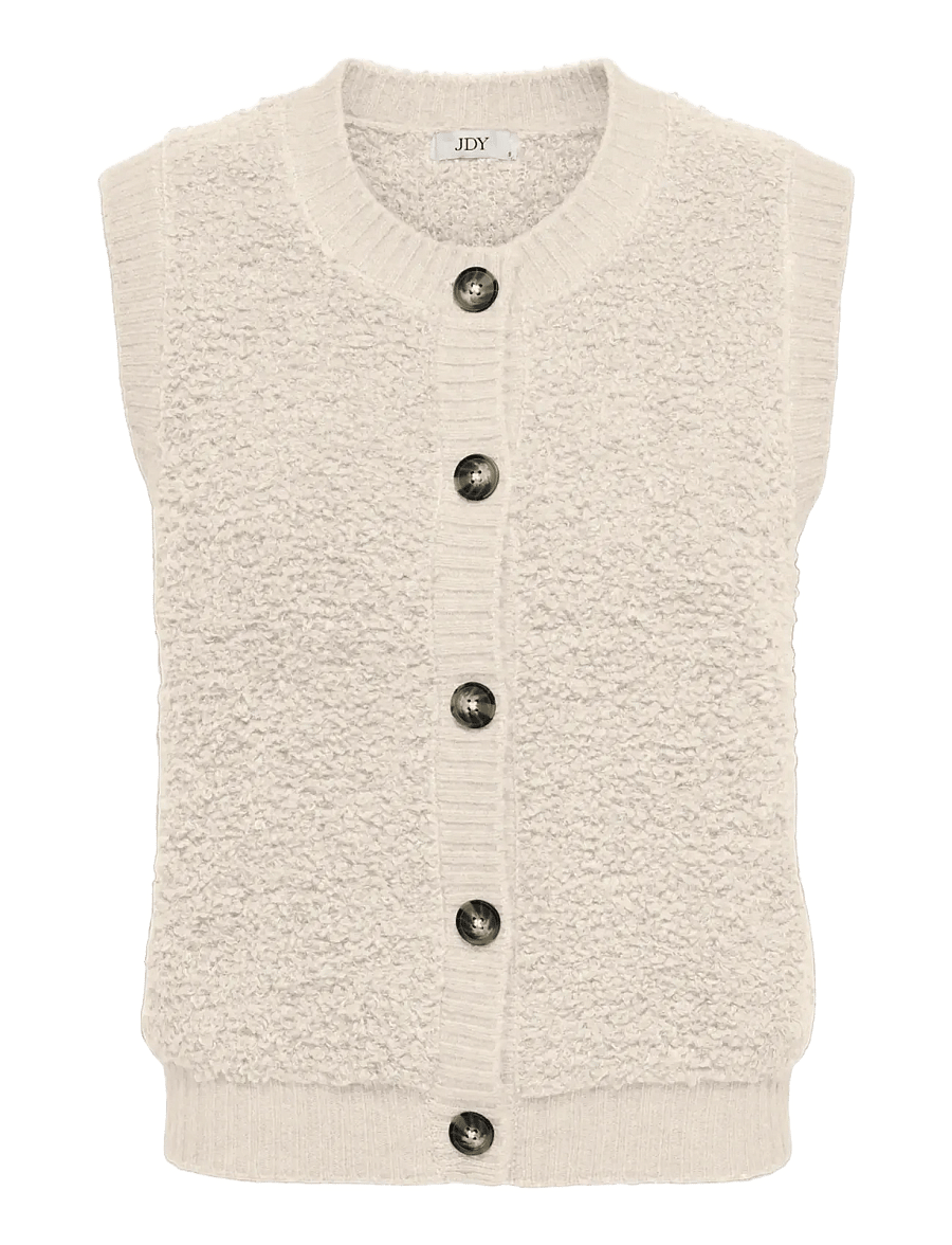 JDY - JDYEIRA LIFE S/L ON BUTTON VEST KNT NOOS - birch - 1