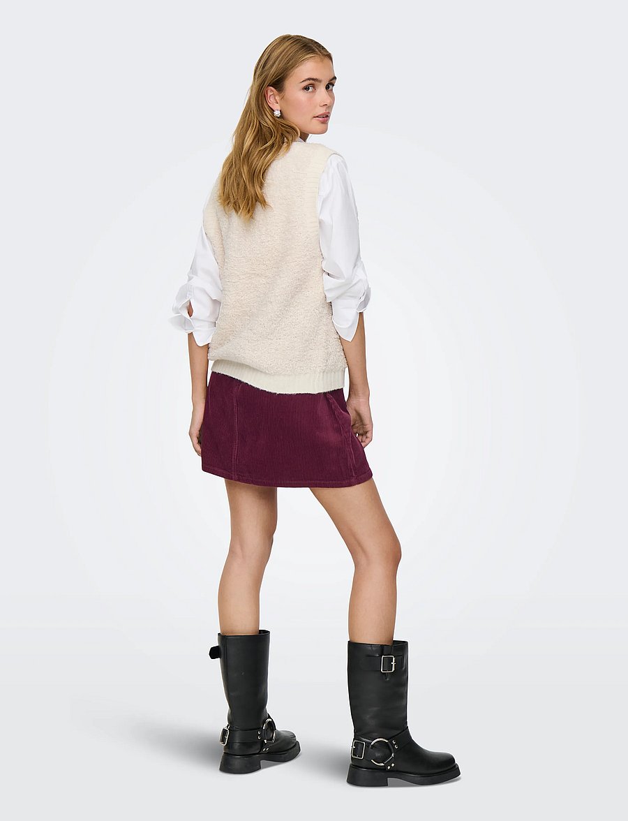 JDY - JDYEIRA LIFE S/L ON BUTTON VEST KNT NOOS - birch - 3