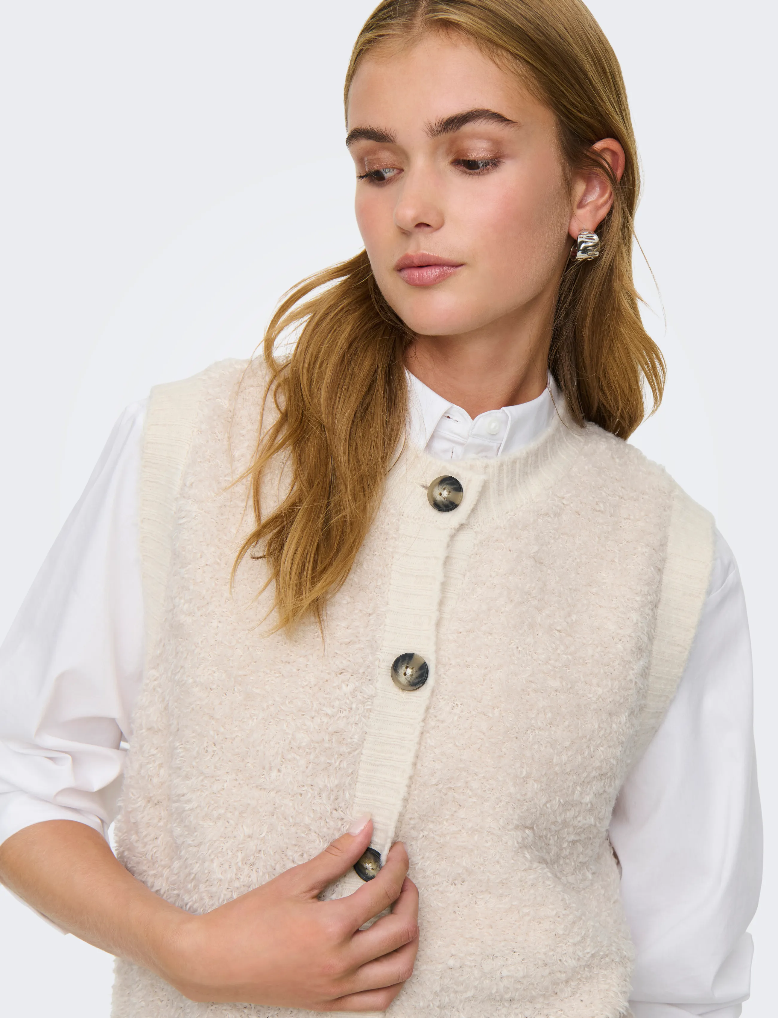 JDY Jdyeira Life S/L On Button Vest Knt Noos stickade västar dam – bild 6