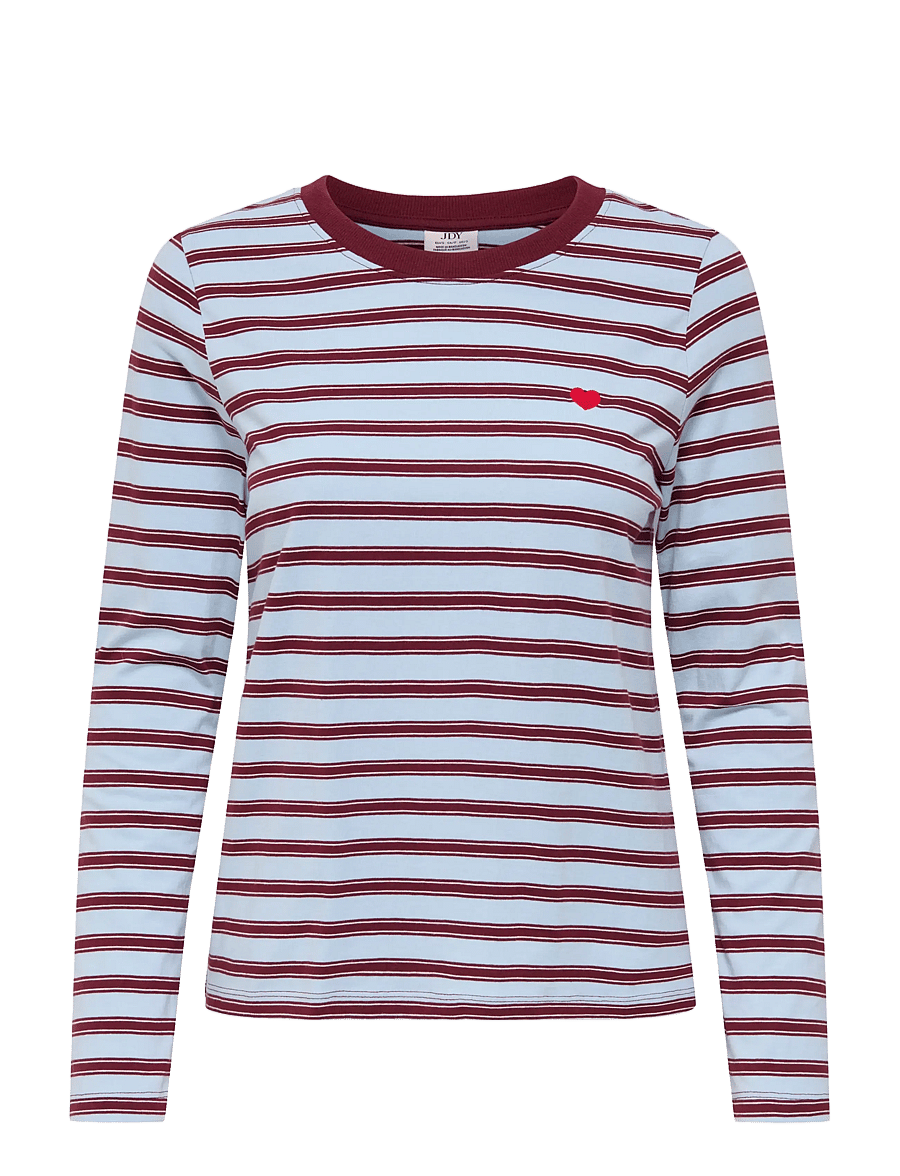 JDY - JDYPISA L/S PRINT TOP JRS NOOS - langärmlige tops - cashmere blue - 1