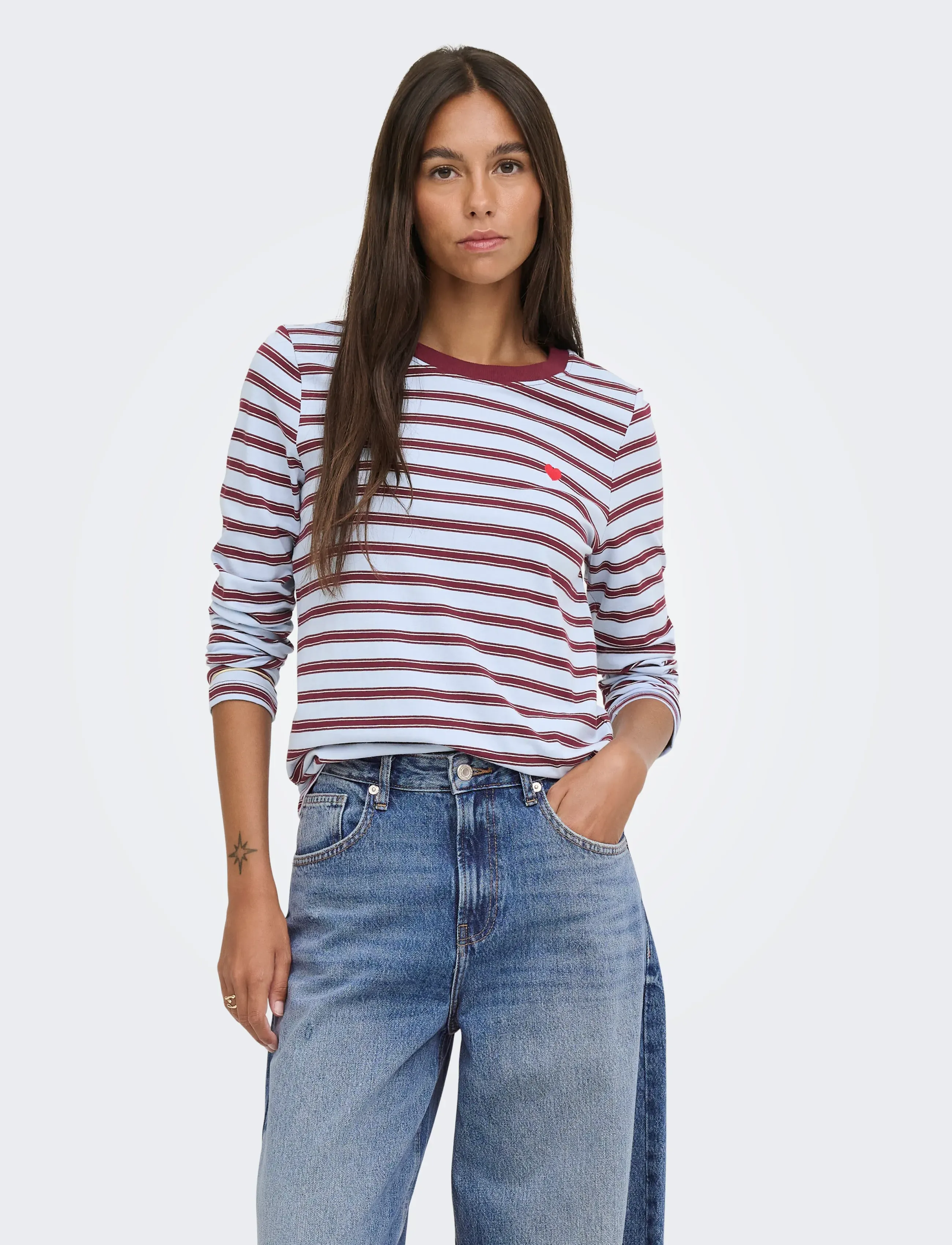 JDY JDYPISA L/S PRINT TOP JRS NOOS - JDY - CASHMERE BLUE / blue