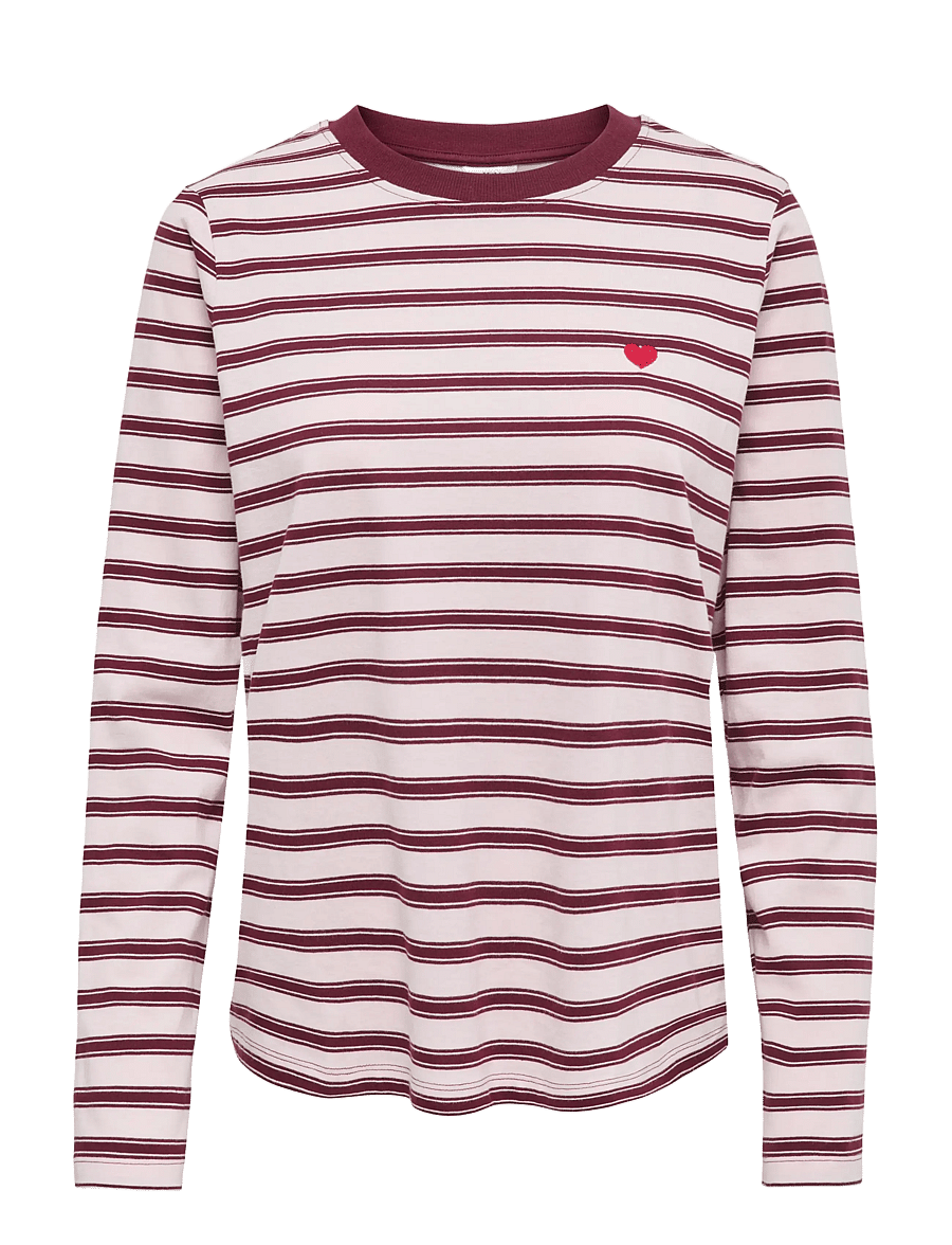 JDY - JDYPISA L/S PRINT TOP JRS NOOS - långärmade toppar - chalk pink - 1
