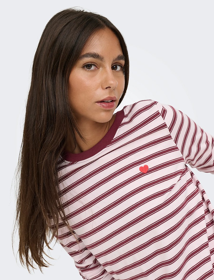 JDY - JDYPISA L/S PRINT TOP JRS NOOS - långärmade toppar - chalk pink - 5