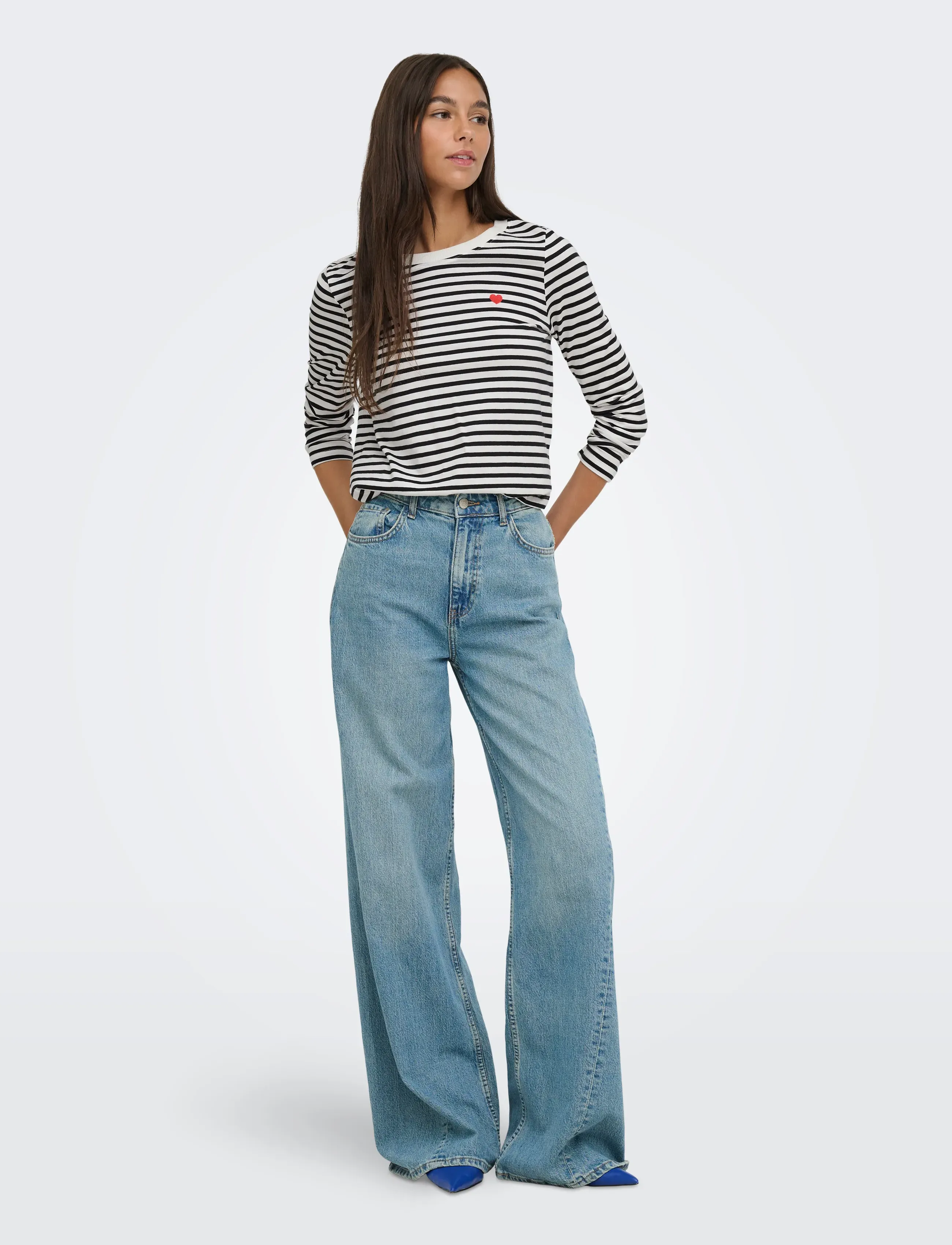 JDY - JDYPISA L/S PRINT TOP JRS NOOS - cloud dancer - 4