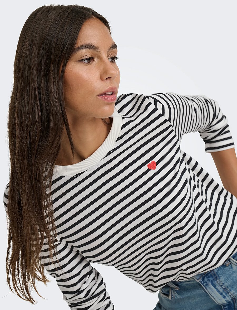 JDY - JDYPISA L/S PRINT TOP JRS NOOS - langärmlige tops - cloud dancer - 5
