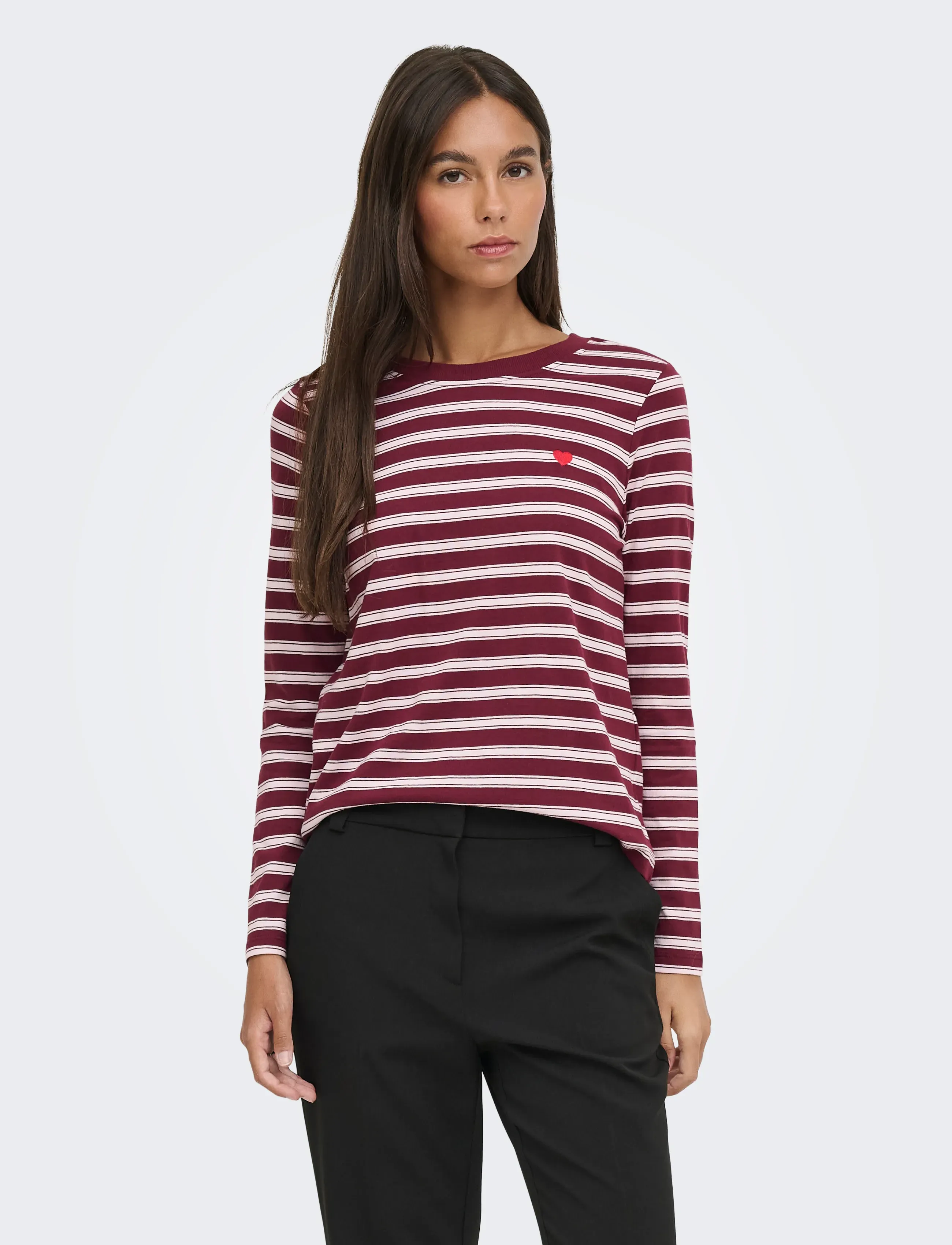JDY - JDYPISA L/S PRINT TOP JRS NOOS - windsor wine - 0