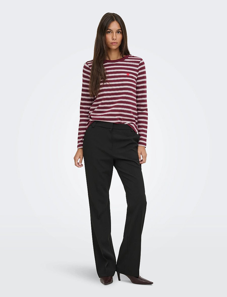 JDY - JDYPISA L/S PRINT TOP JRS NOOS - windsor wine - 4