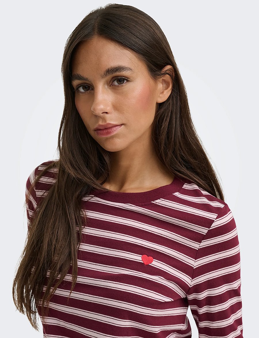JDY - JDYPISA L/S PRINT TOP JRS NOOS - windsor wine - 5