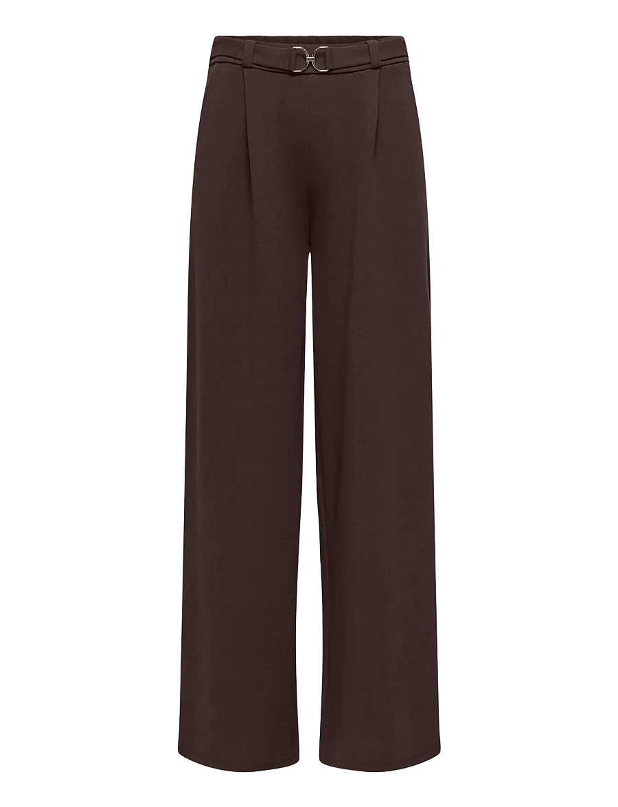 JDY - JDYGEGGO LIFE BELT PANT JRS NOOS - hosen mit weitem bein - chocolate torte - 0