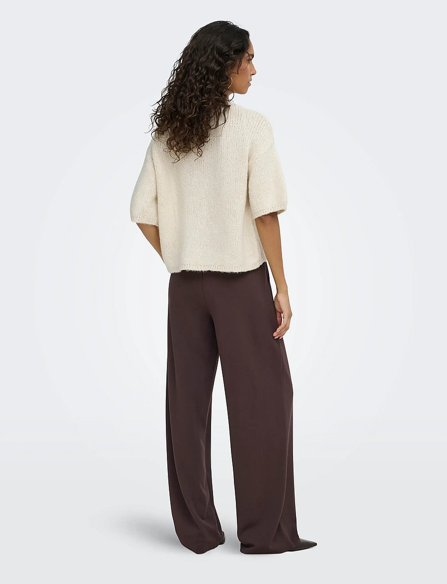 JDY - JDYGEGGO LIFE BELT PANT JRS NOOS - leveälahkeiset housut - chocolate torte - 3