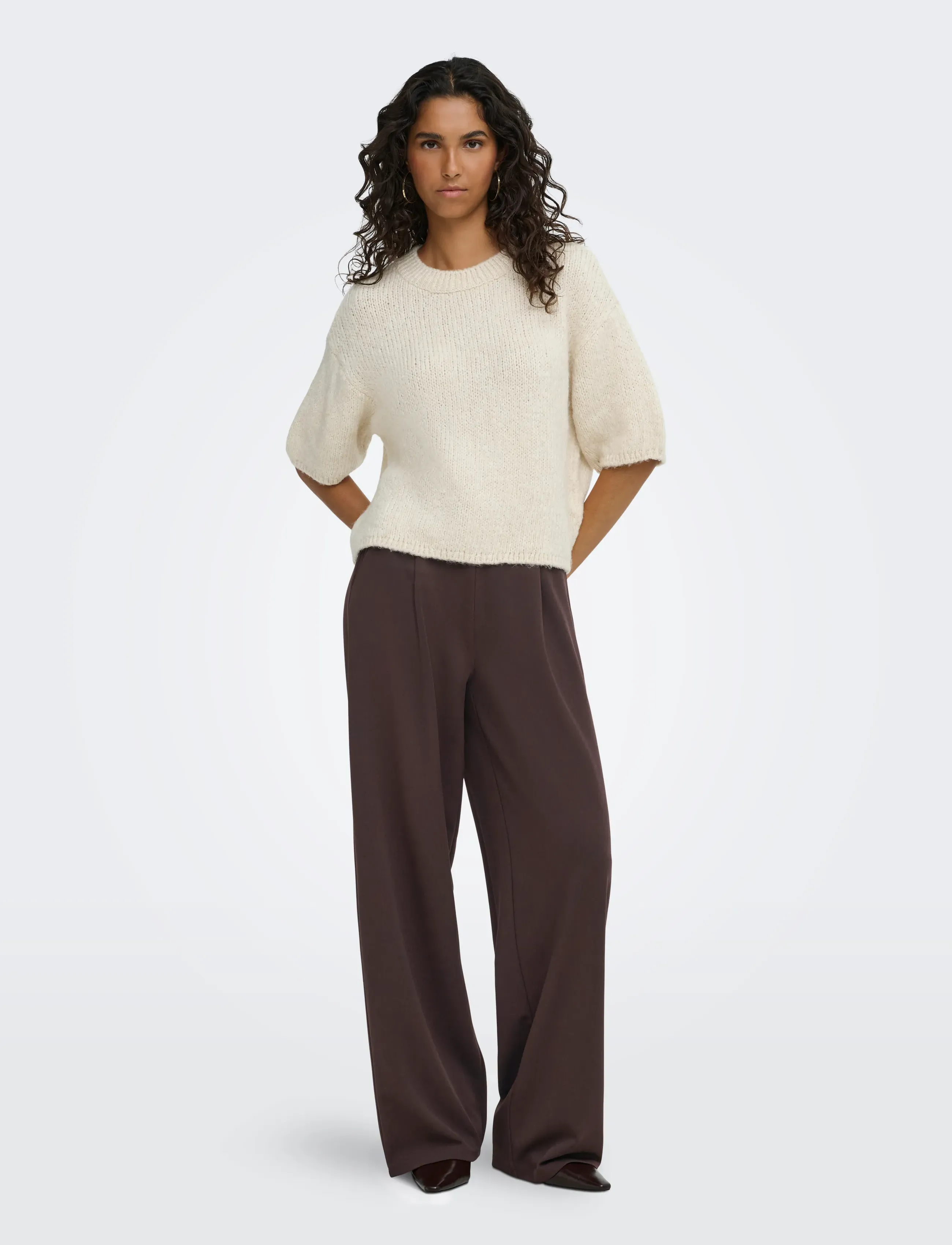 JDY - JDYGEGGO LIFE BELT PANT JRS NOOS - festmode zu outlet-preisen - chocolate torte - 4