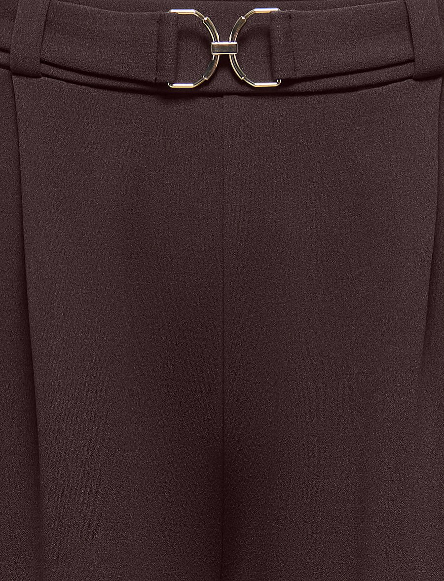 JDY - JDYGEGGO LIFE BELT PANT JRS NOOS - hosen mit weitem bein - chocolate torte - 2