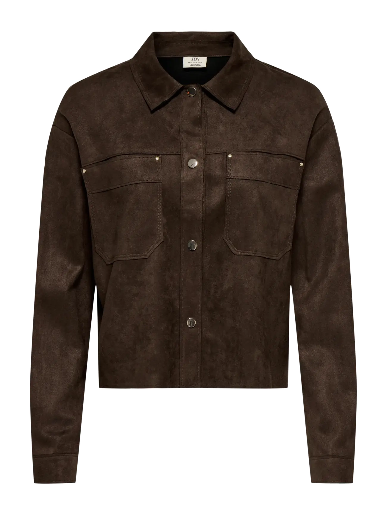 JDY JDYJULLE L/S FAKE SUEDE SHIRT JRS NOOS - Blouses & Shirts - COFFEE BEAN / brown