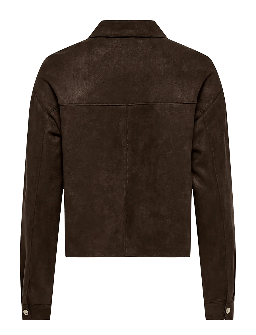 JDY - JDYJULLE L/S FAKE SUEDE SHIRT JRS NOOS - coffee bean - 2