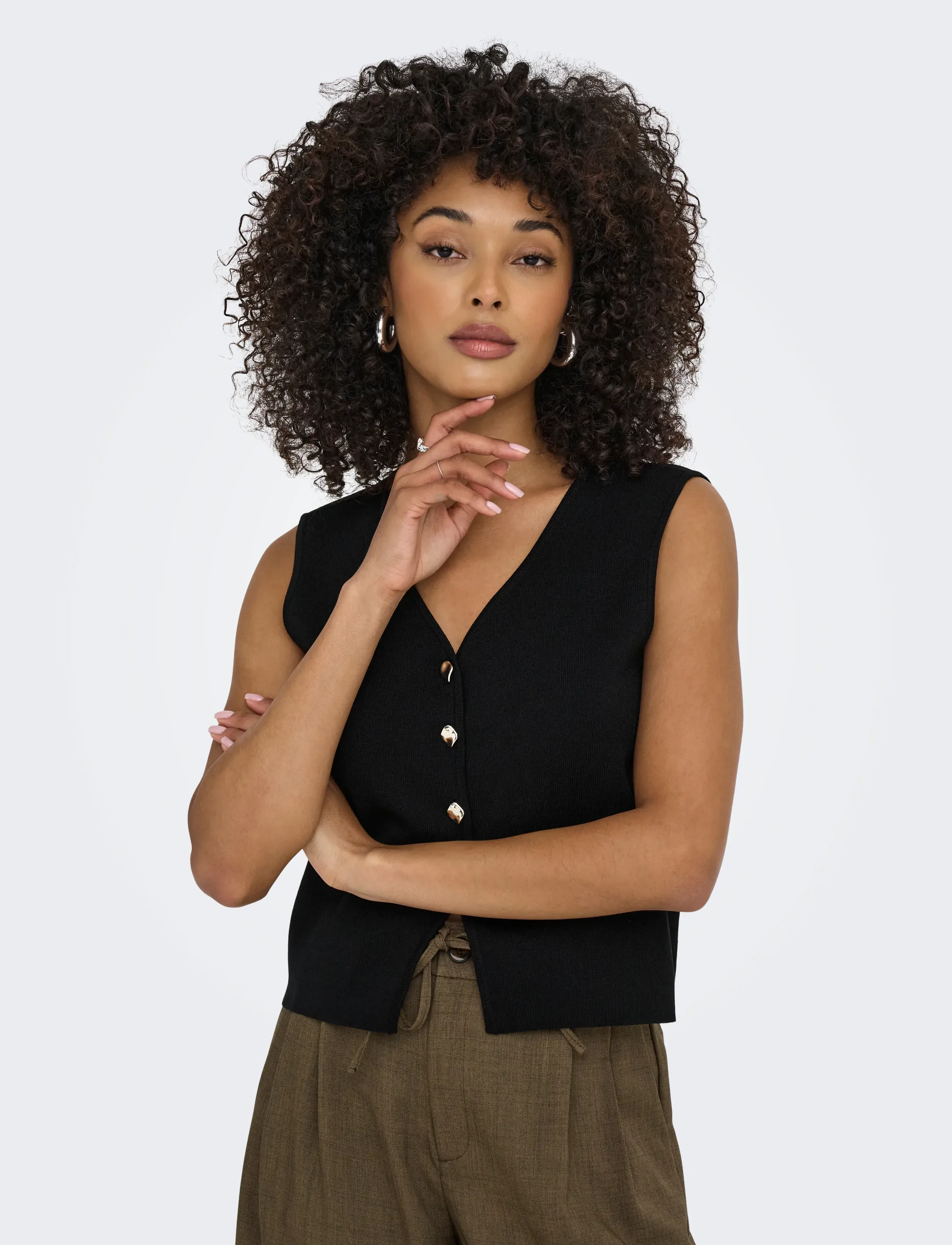 JDY - JDYASTRA S/L VEST KNT - black - 5