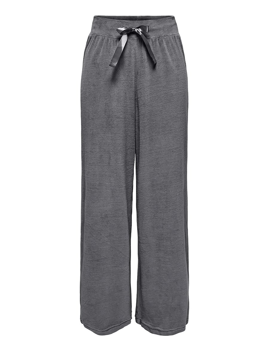JDY - JDYVIDA VELVET PANT JRS DIA - hosen mit weitem bein - dark grey melange - 0