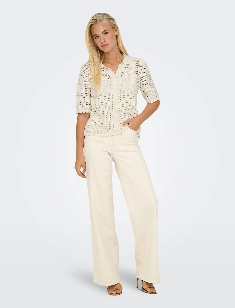 JDY - JDYROBIN 2/4 COLLAR CARDIGAN KNT NOOS - hnepptar peysur - birch - 4