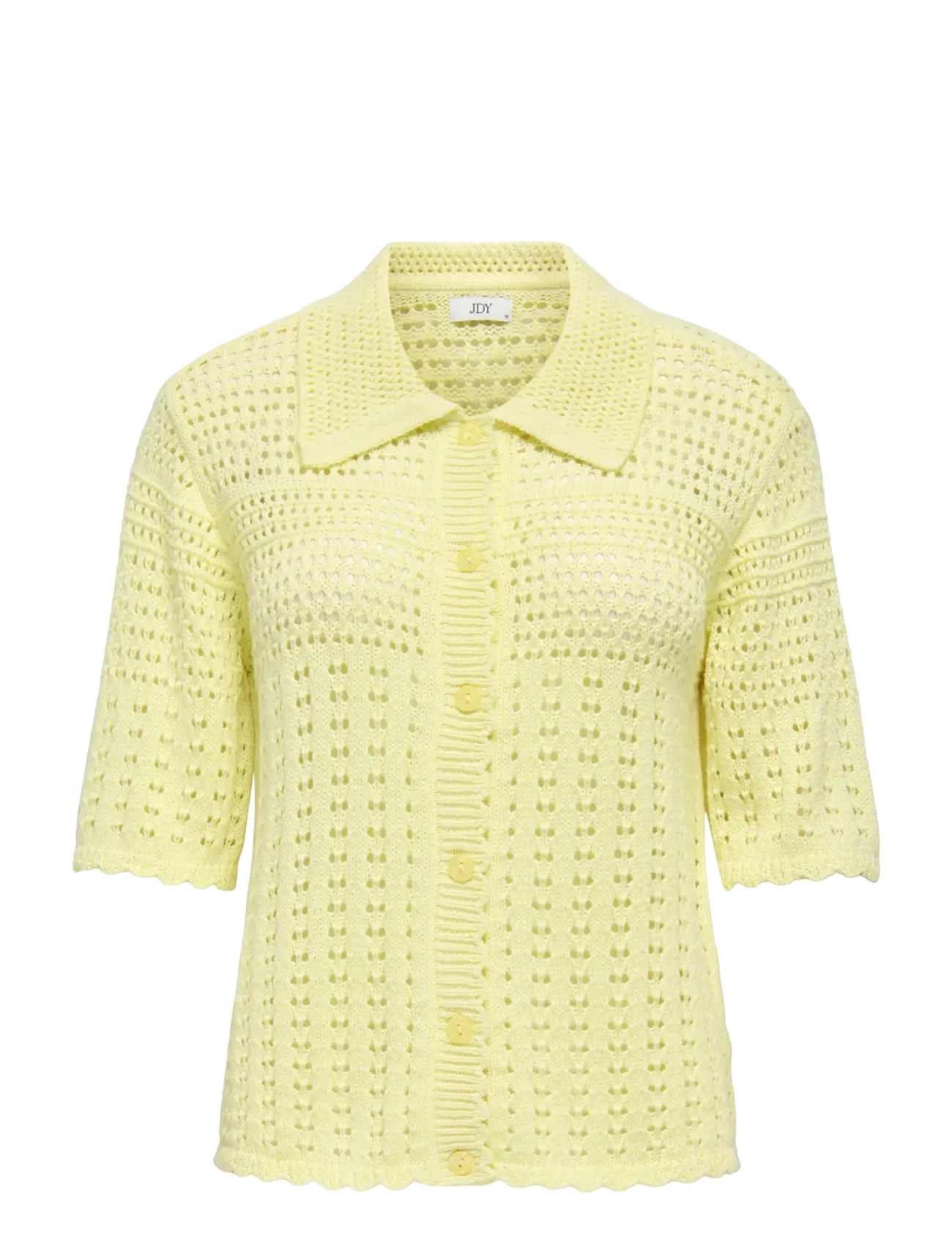 JDY JDYROBIN 2/4 COLLAR CARDIGAN KNT NOOS - View all - DOUBLE CREAM / yellow