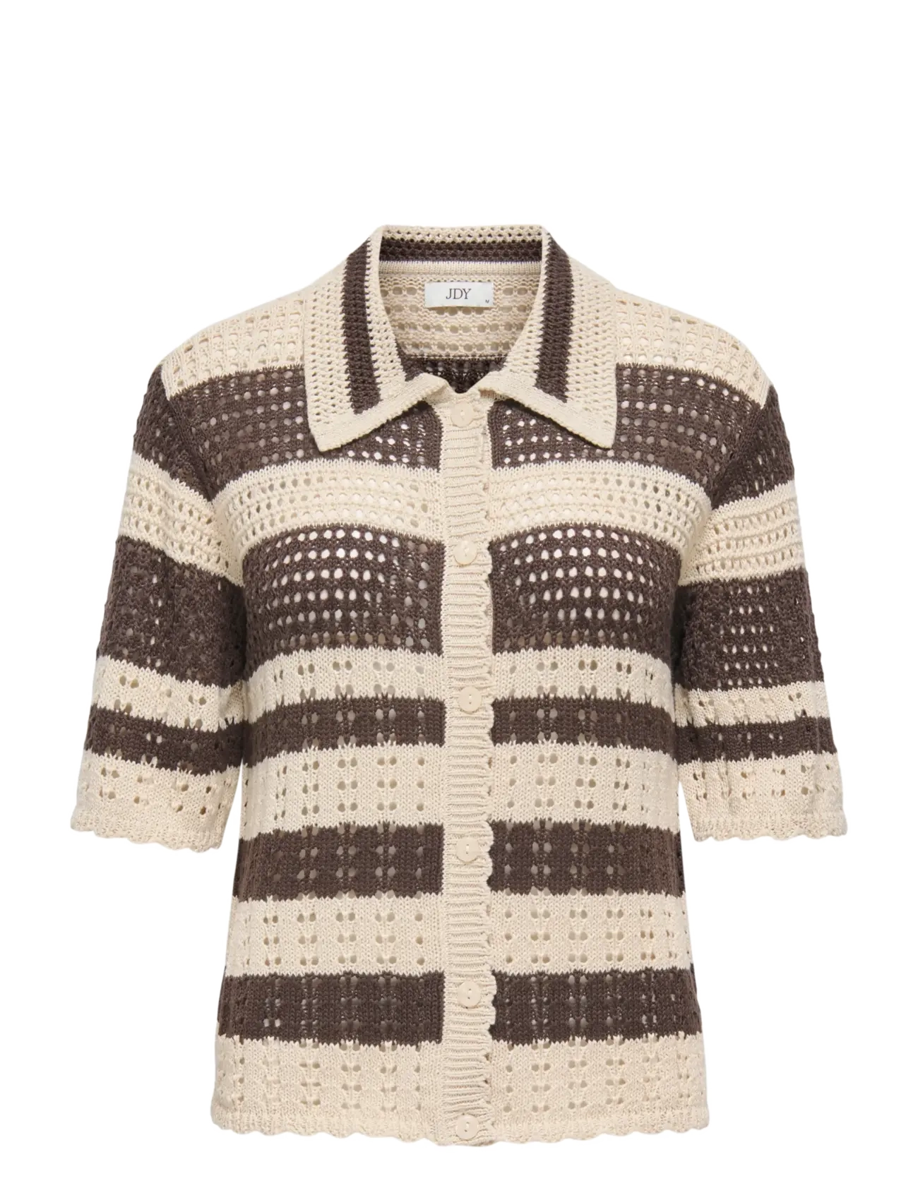 JDY JDYROBIN 2/4 COLLAR CARDIGAN KNT NOOS - Gebreide truien & vesten - SANDSHELL / brown