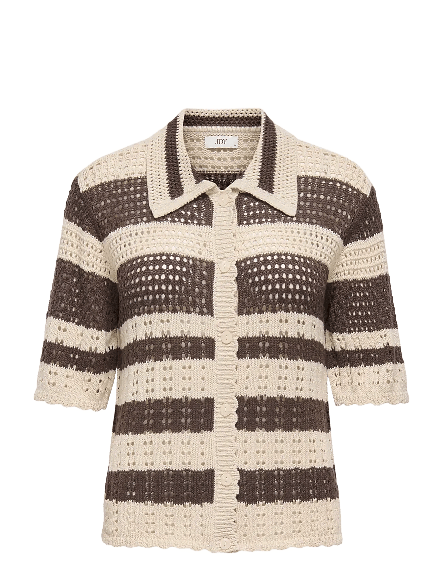 JDY - JDYROBIN 2/4 COLLAR CARDIGAN KNT NOOS - cardigans - sandshell - 1