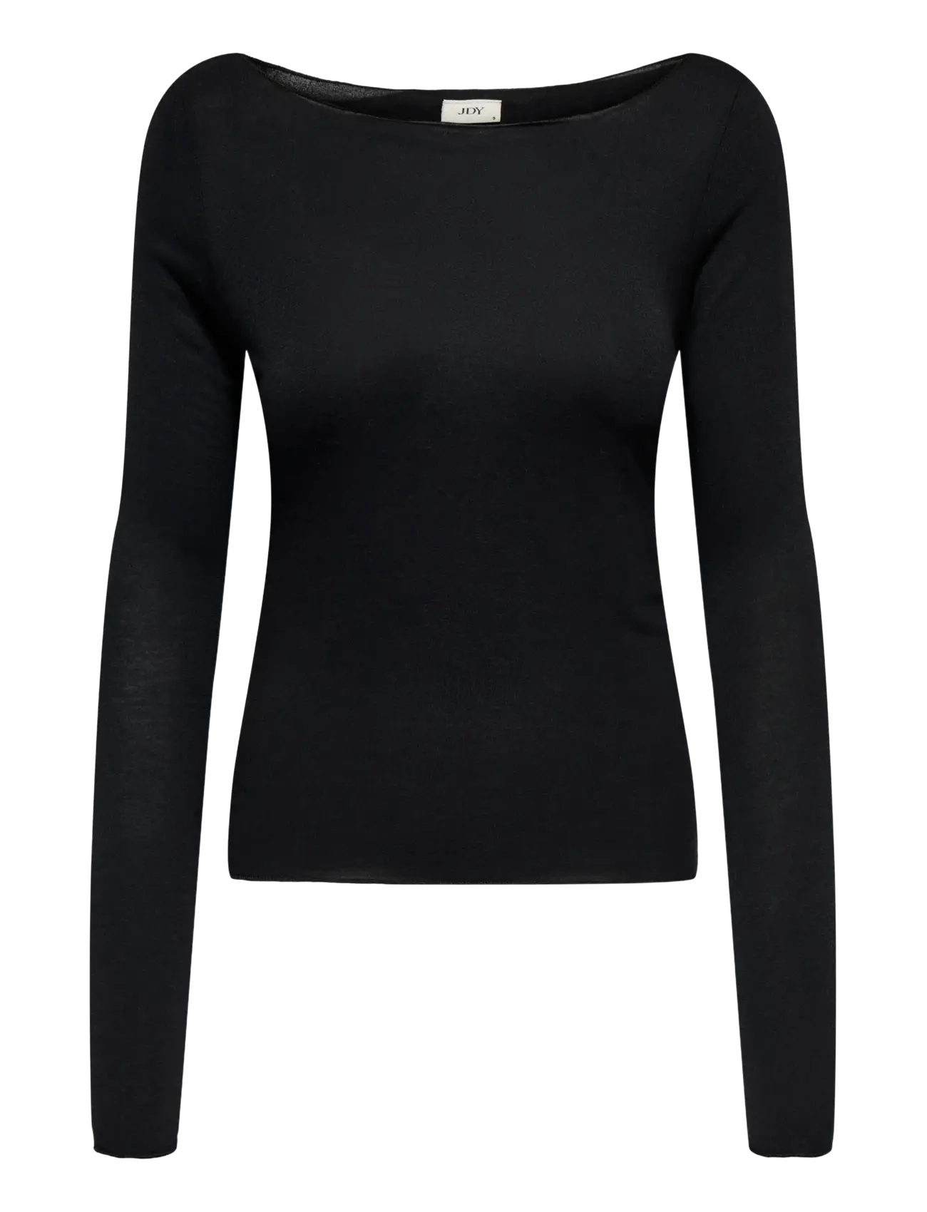 JDY JDYSUMA WOOLBLEND L/S BOATNECK TOP JRS - Tøj - BLACK / black