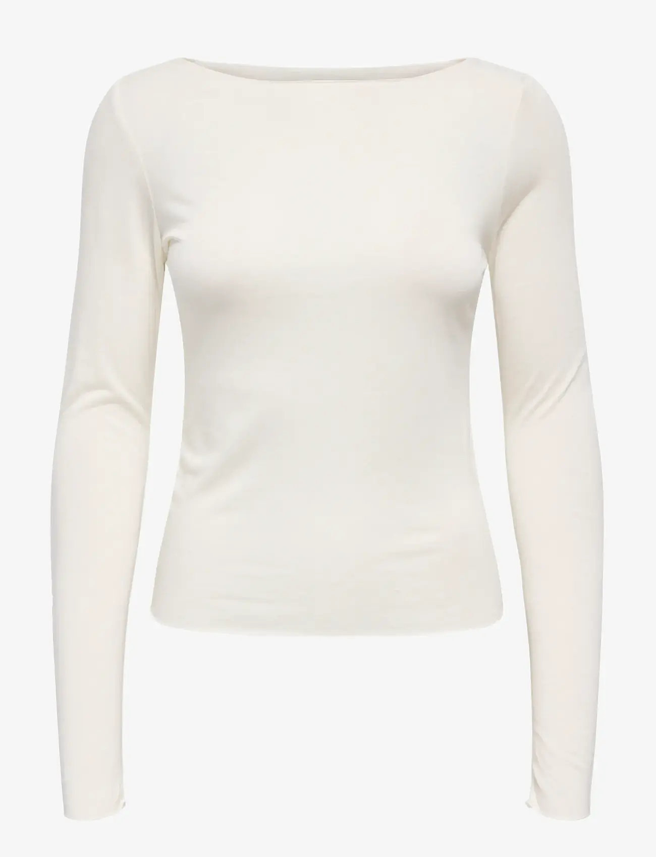 JDY - JDYSUMA WOOLBLEND L/S BOATNECK TOP JRS - stickade tröjor - cloud dancer - 1