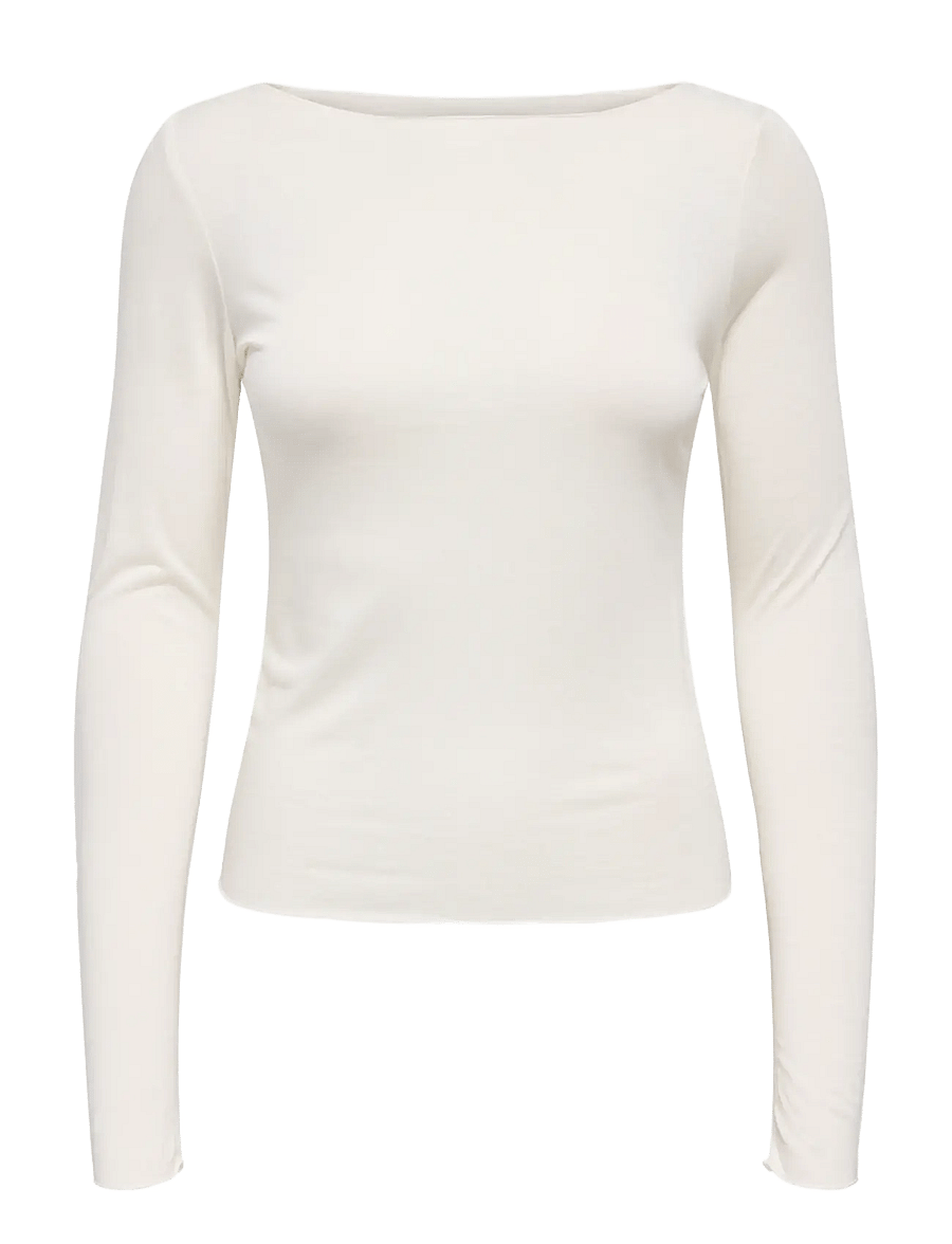 JDY - JDYSUMA WOOLBLEND L/S BOATNECK TOP JRS - peysur - cloud dancer - 1