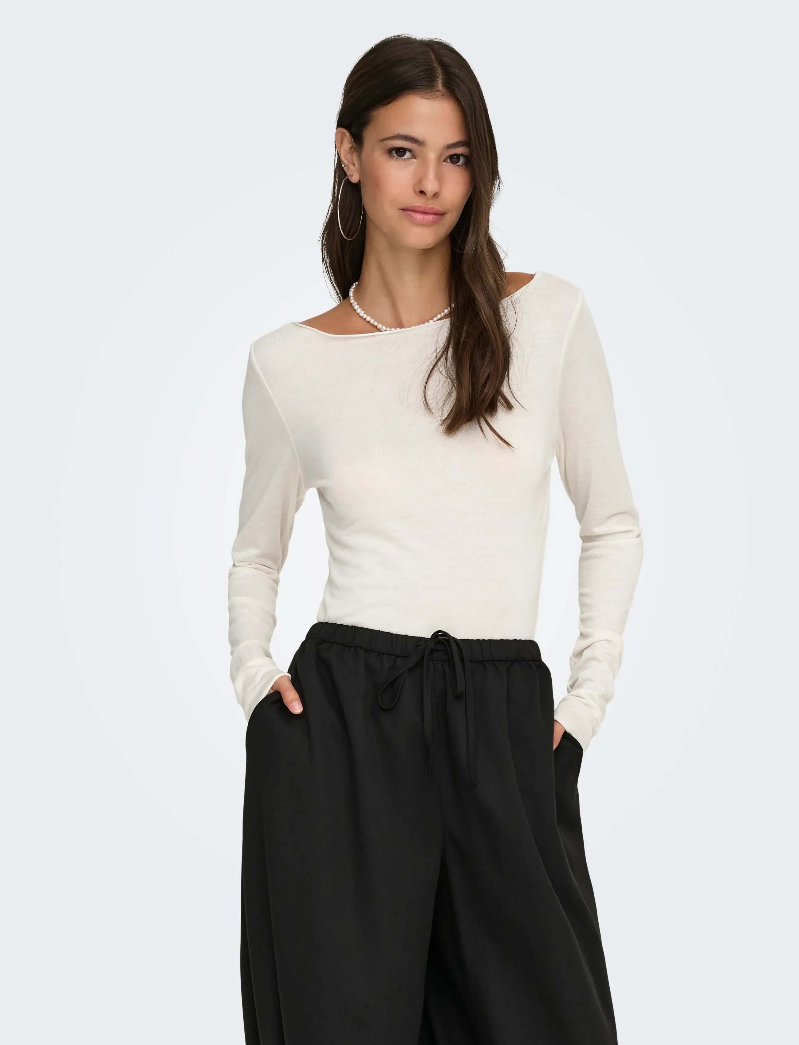 JDY Jdysuma Woolblend L/S Boatneck Top Jrs stickade tröjor dam – bild 5