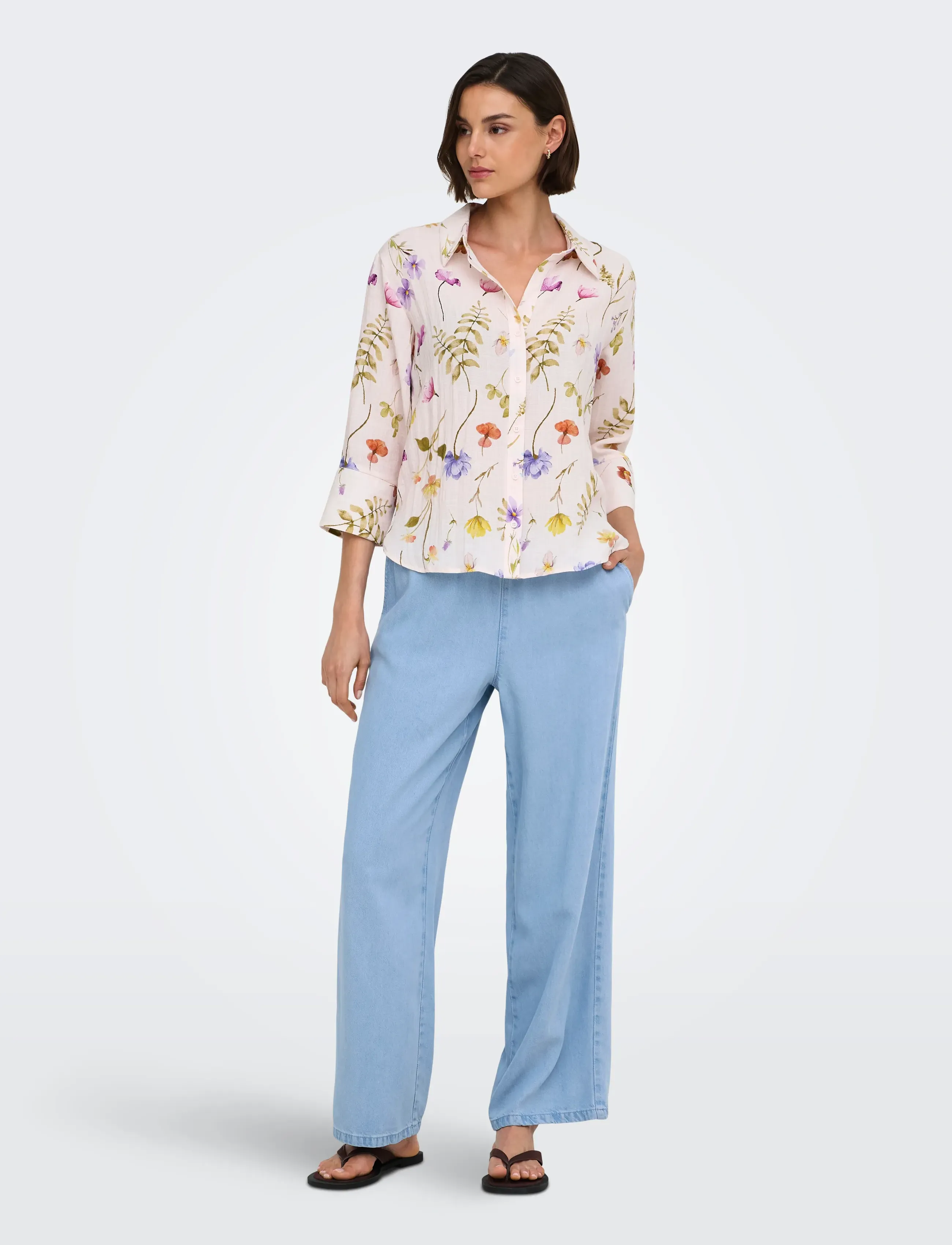 JDY - JDYVIOLA LIFE 3/4 SHIRT WVN NOOS - långärmade skjortor - pristine - 4
