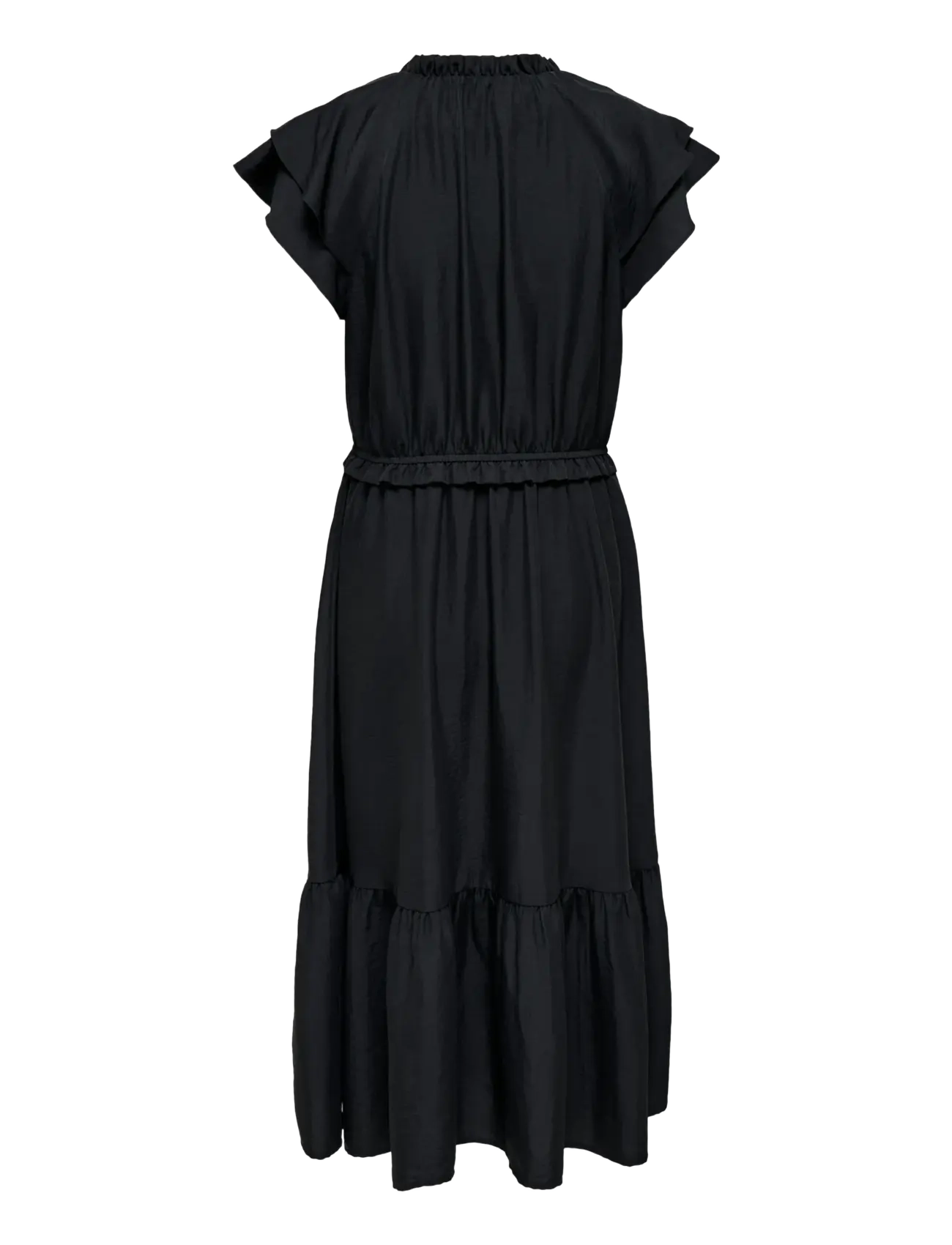 JDY - JDYTRAIN S/L FRILL MIDI DRESS WVN EXP - black - 1