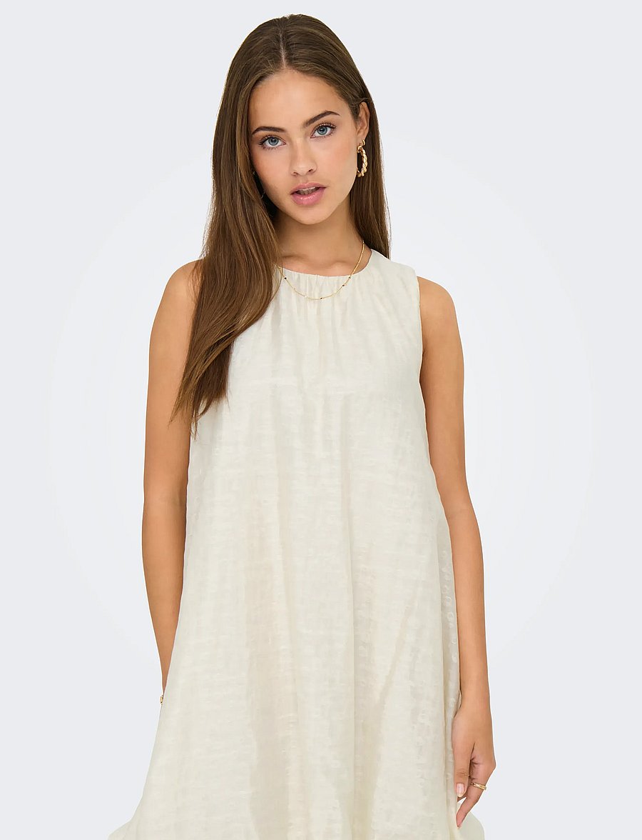 JDY - JDYLUCCA S/L BUBBLEHEM DRESS WVN EXP - kurze kleider - birch - 4