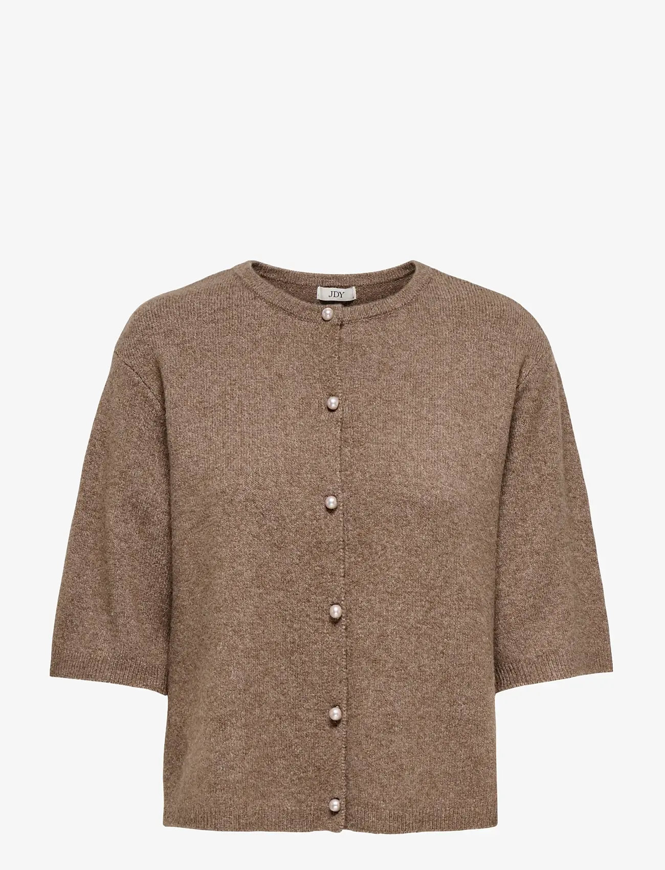 JDY - JDYRUE LIFE 2/4 PEARL CARDIGAN KNT NOOS - koftor - caribou - 1