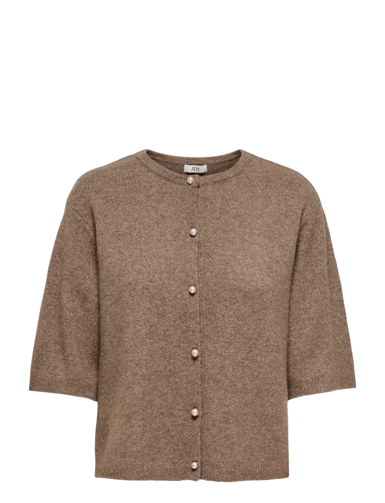 JDY JDYRUE LIFE 2/4 PEARL CARDIGAN KNT NOOS - Kampaania - CARIBOU / brown